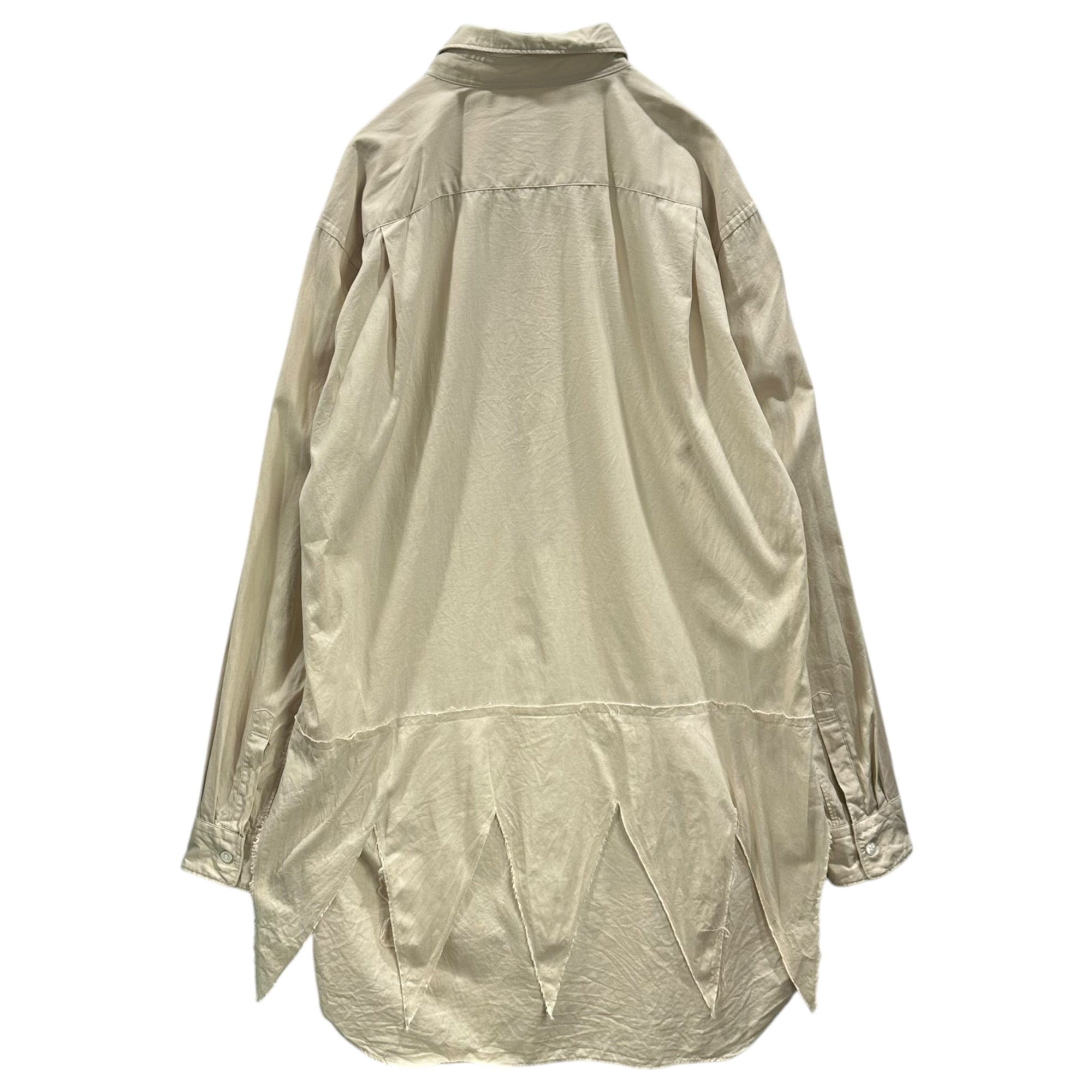 COMME des GARCONS HOMME PLUS(コムデギャルソンオムプリュス) 2023SS ”Another kind of punk” Hem Design Long Shirt アナザーパンク ヘムデザイン ロング シャツ PK-B015 S ベージュ AD2022