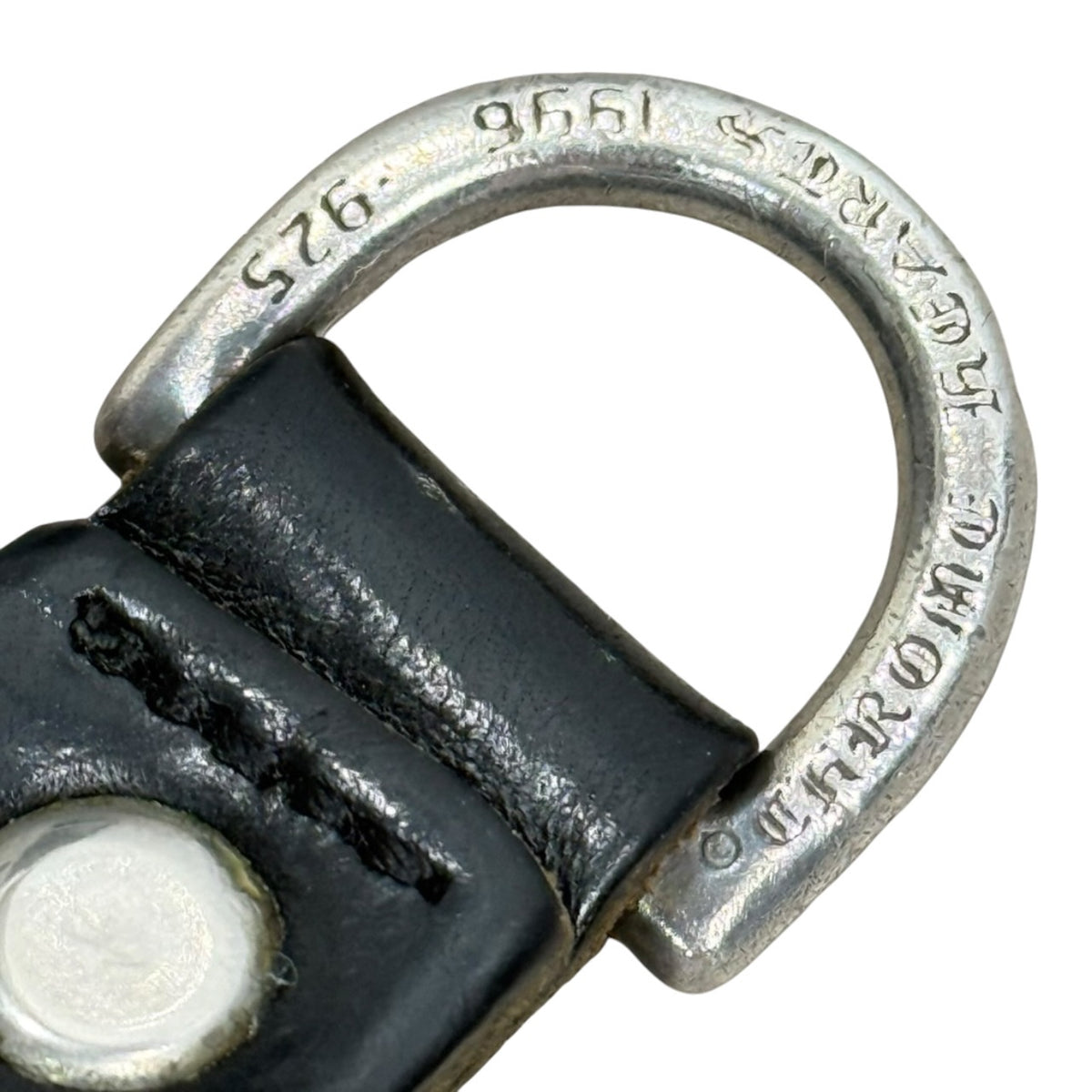 CHROME HEARTS(クロムハーツ) BELT LOOP D RING Dリング クロスボールベルトループ ブラック×シルバー
