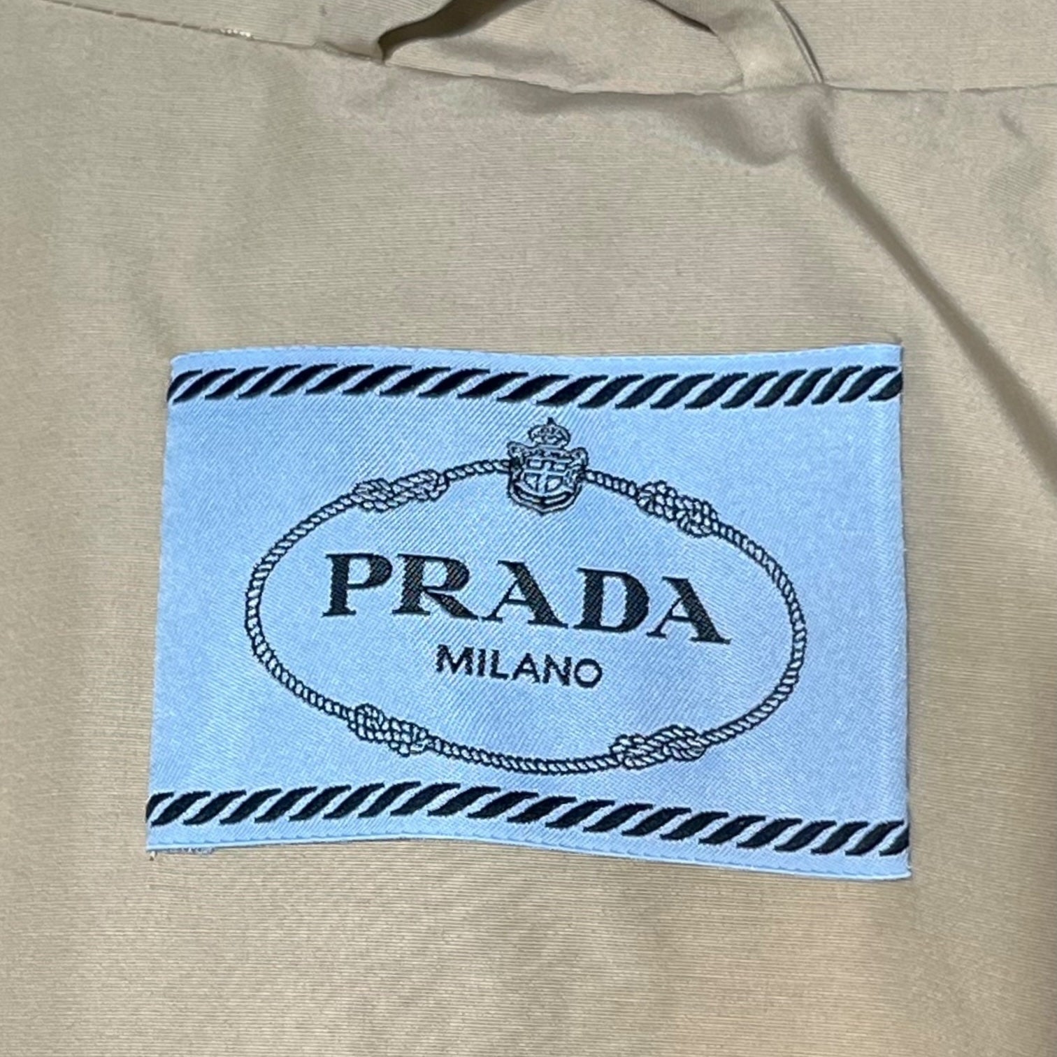 PRADA(プラダ) 19SS Ribbon decoration long trench coat リボン装飾 ロング トレンチコート 29X543 38(S程度) ベージュ 三角ロゴ