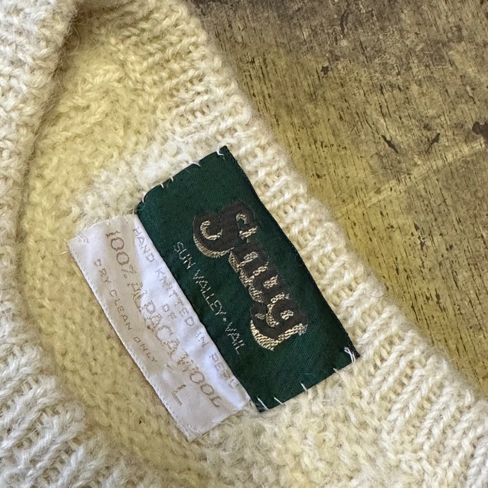 VINTAGE(ヴィンテージ) Peruvian Made Alpaca 100% Popcorn Knit ペルーメイド アルパカ100% ポップコーン ニット FREE(Sサイズ相当) アイボリー