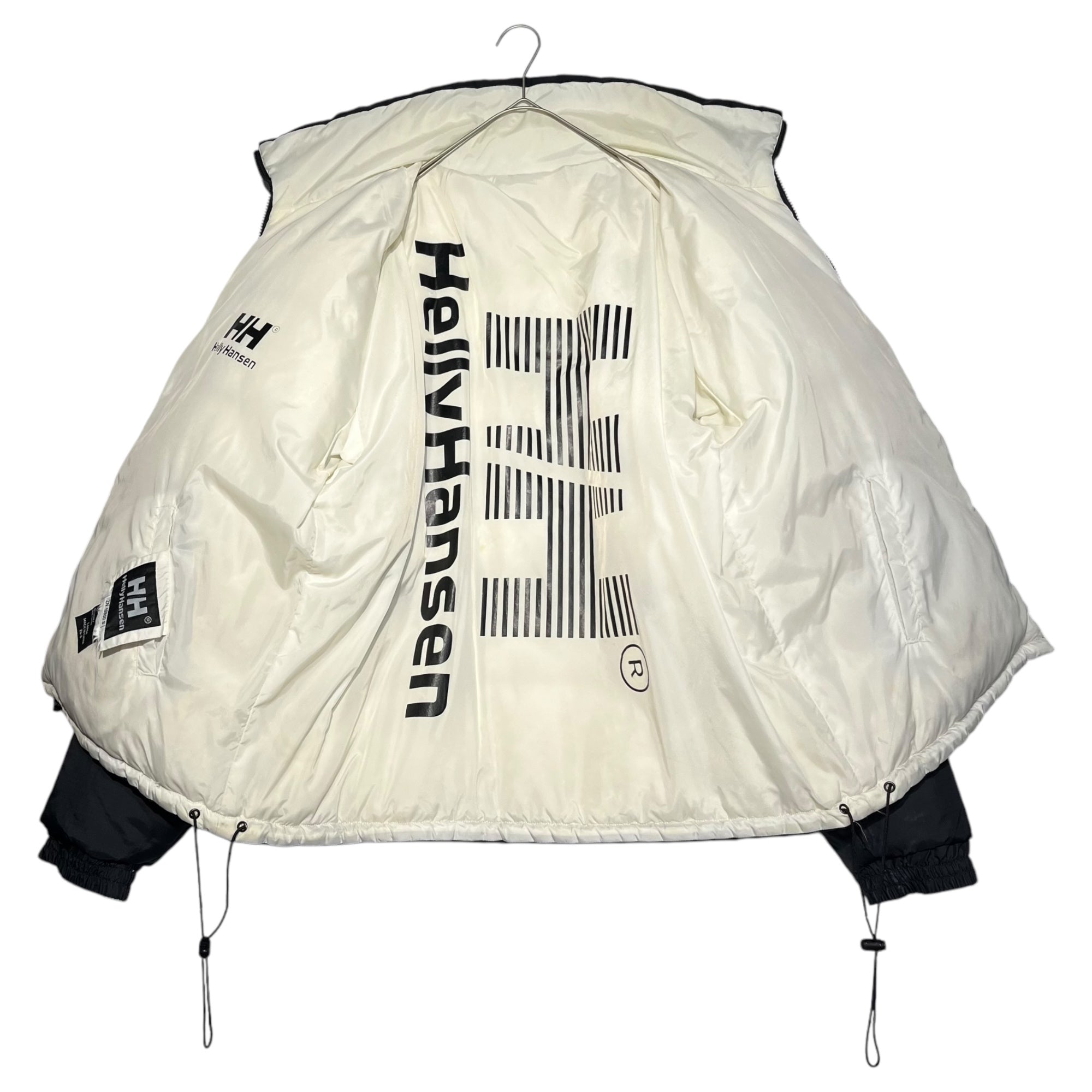 HELLY HANSEN(ヘリーハンセン) Reversible logo down jacket リバーシブル ロゴ ダウン ジャケット ZN19800 L ブラック×ホワイト