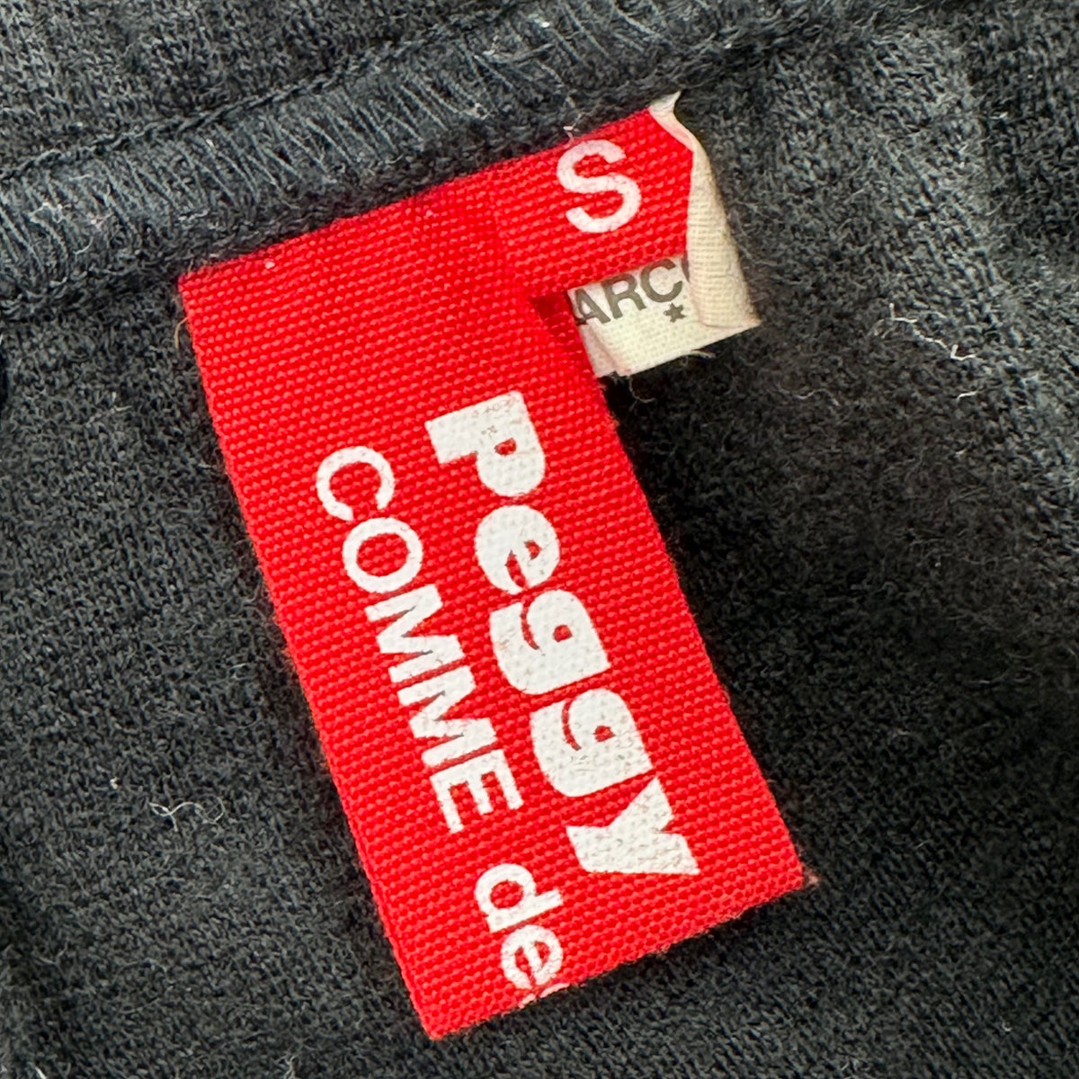 Peggy Moffitt COMME des GARCONS(ペギーモフィット コムデギャルソン) 2003AW Wool Felted Side-Striped Skinny Pants ウール 縮絨 サイドライン タイト パンツ ZK-P006 S ブラック×ホワイト×ブラウン AD2003