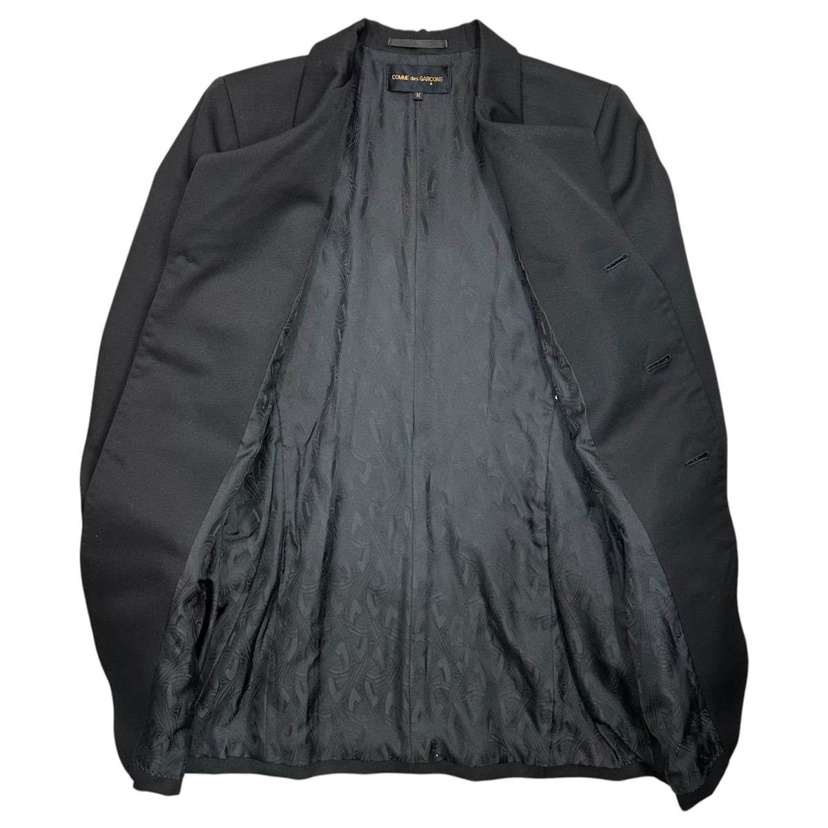 COMME des GARCONS(コムデギャルソン) 1992AW Lined Gathered Sleeves 3B Jacket ライニング ギャザー スリーブ 3B ジャケット GJ-05075 M ブラック 90's 90年代 テーラード