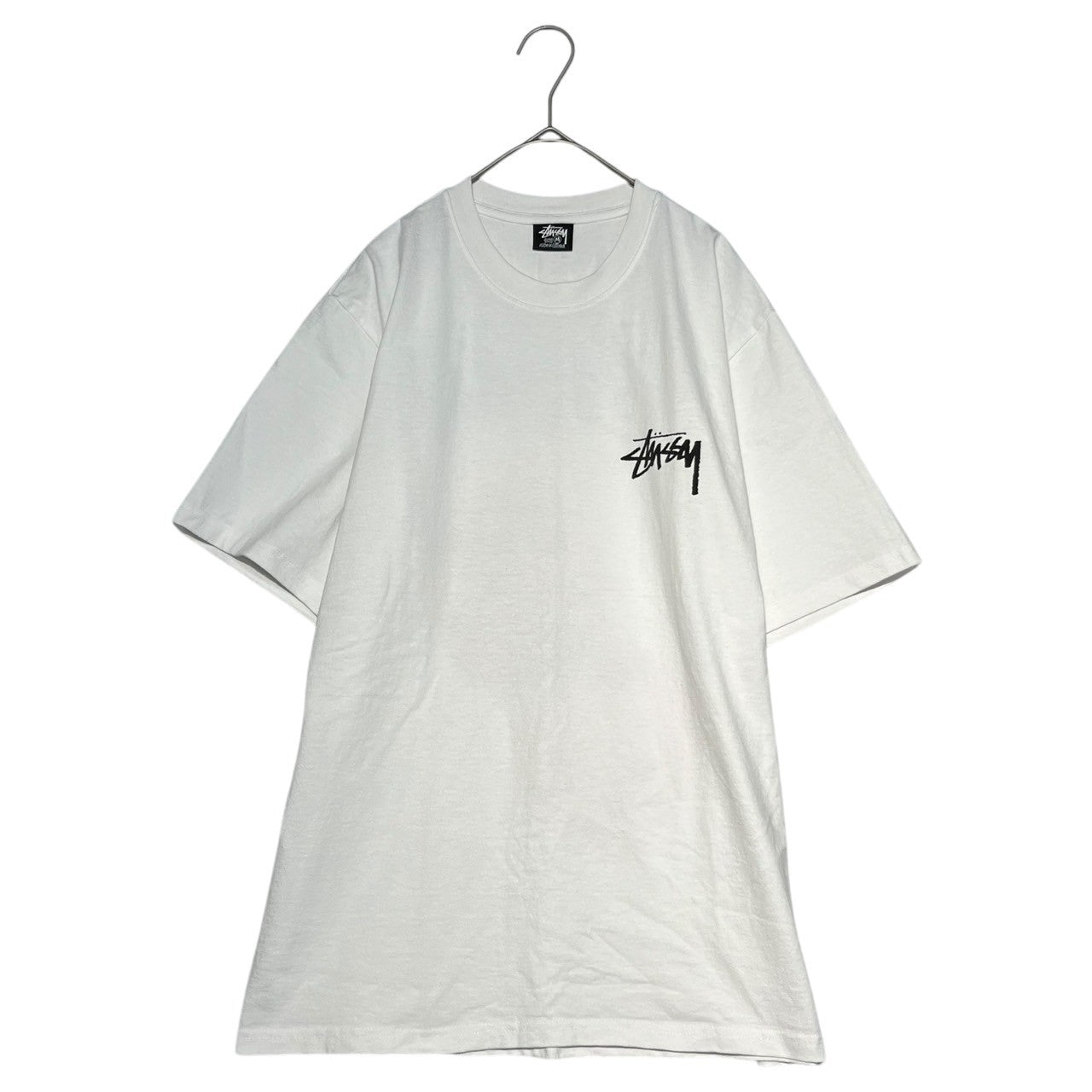 STUSSY(ステューシー) 22SS FUZZY DICE TEE ファジーダイス Tシャツ バックプリント サイコロ M ホワイト×ピンク