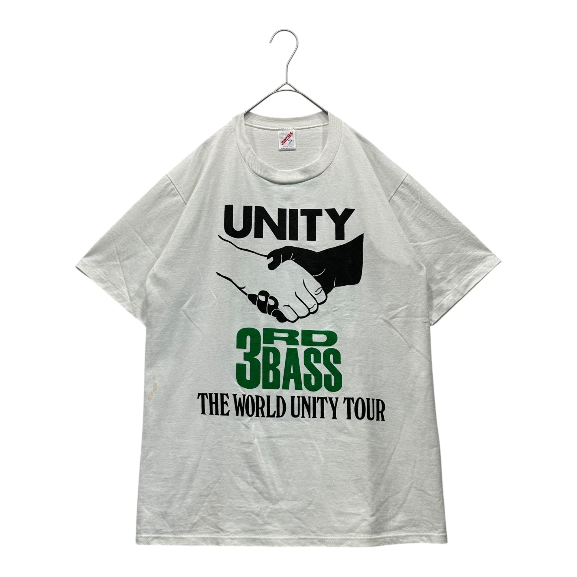 VINTAGE(ヴィンテージ) 90's 3rd Bass The Would Unity Tour Vintage Tee 90年代 ワールド ツアー ヴィンテージ Tシャツ L ホワイト×ブラック×グリーン