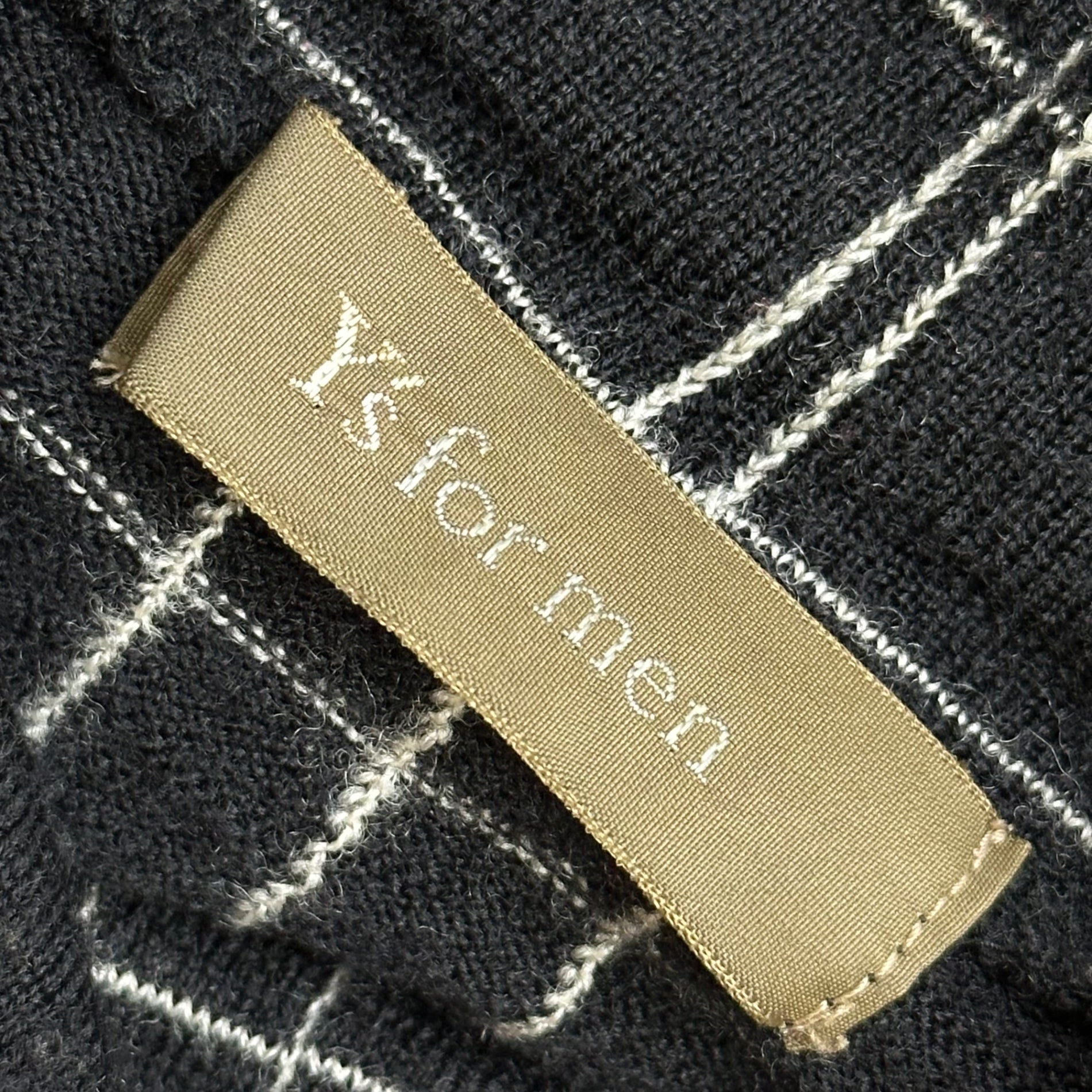 Y's for men(ワイズフォーメン) 1990's Old Random-Check Turtleneck Knit オールド ランダム チェック タートルネック ニット MH-T08-132 FREE ブラック×ホワイト 90s アーカイブ