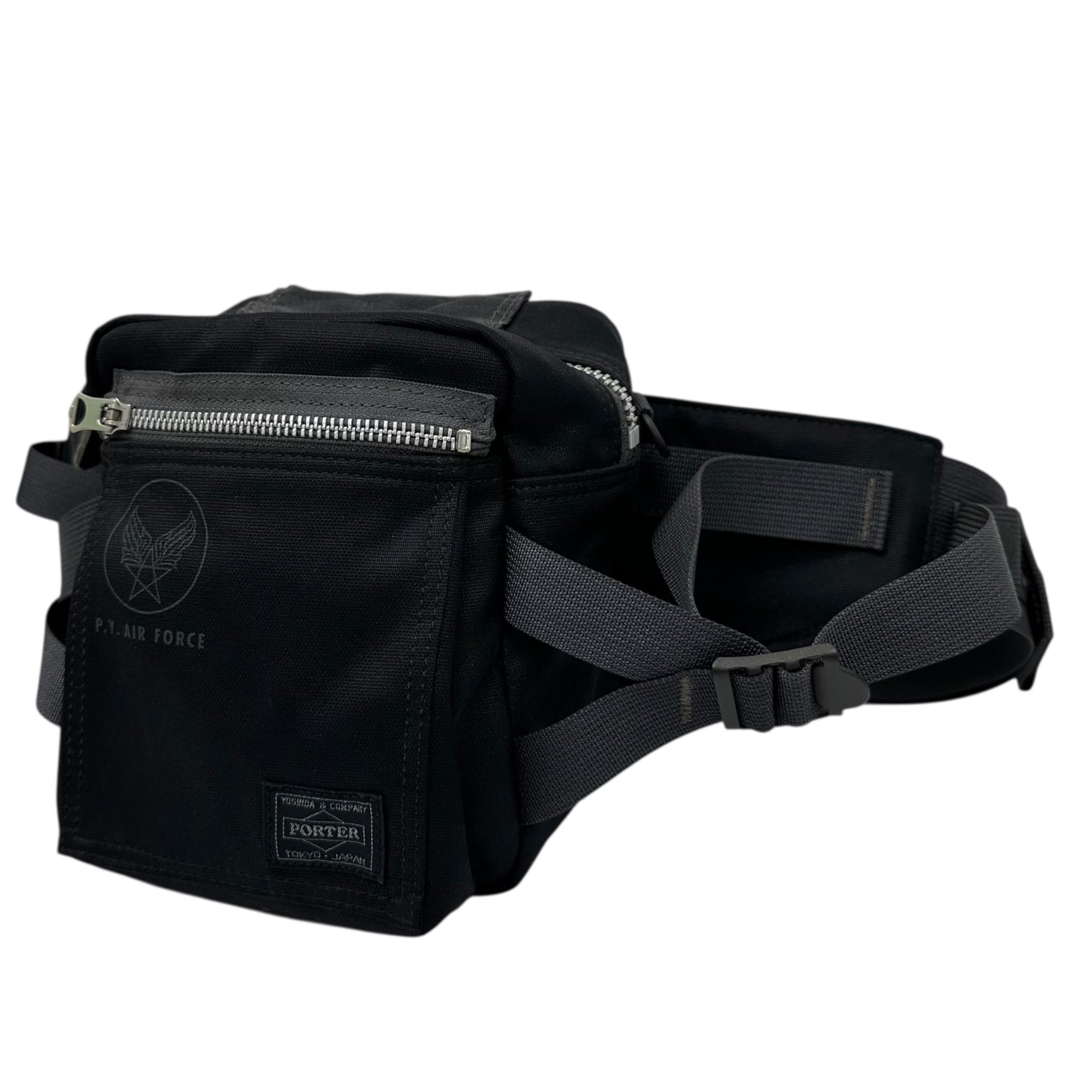 PORTER(ポーター) FLYING ACE P-2Y FANNY PACK フライング エース ファニーパック ウエスト バッグ 863-16810 ブラック 現行品 参考定価45,100円(税込)