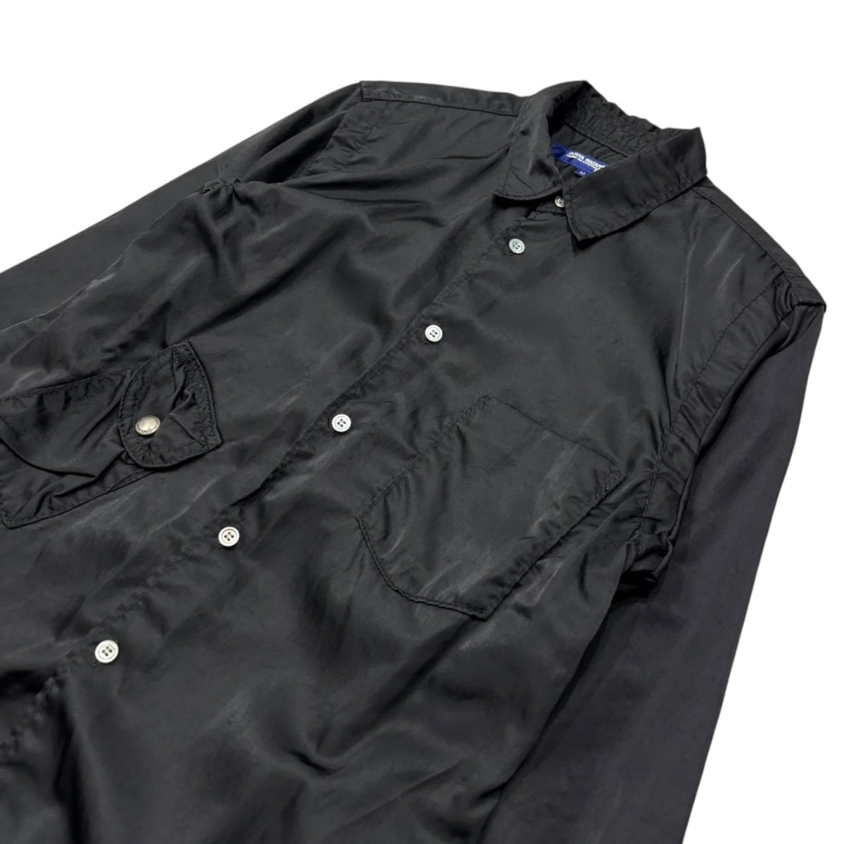 COMME des GARCONS JUNYA WATANABE MAN(コムデギャルソンジュンヤワタナベマン) 2005SS Tech-Pocket Water-Repellent Nylon L/S Shirt テック ポケット 撥水 加工 長袖 ナイロン シャツ WO-B003 M ブラック AD2004 00s アーカイブ