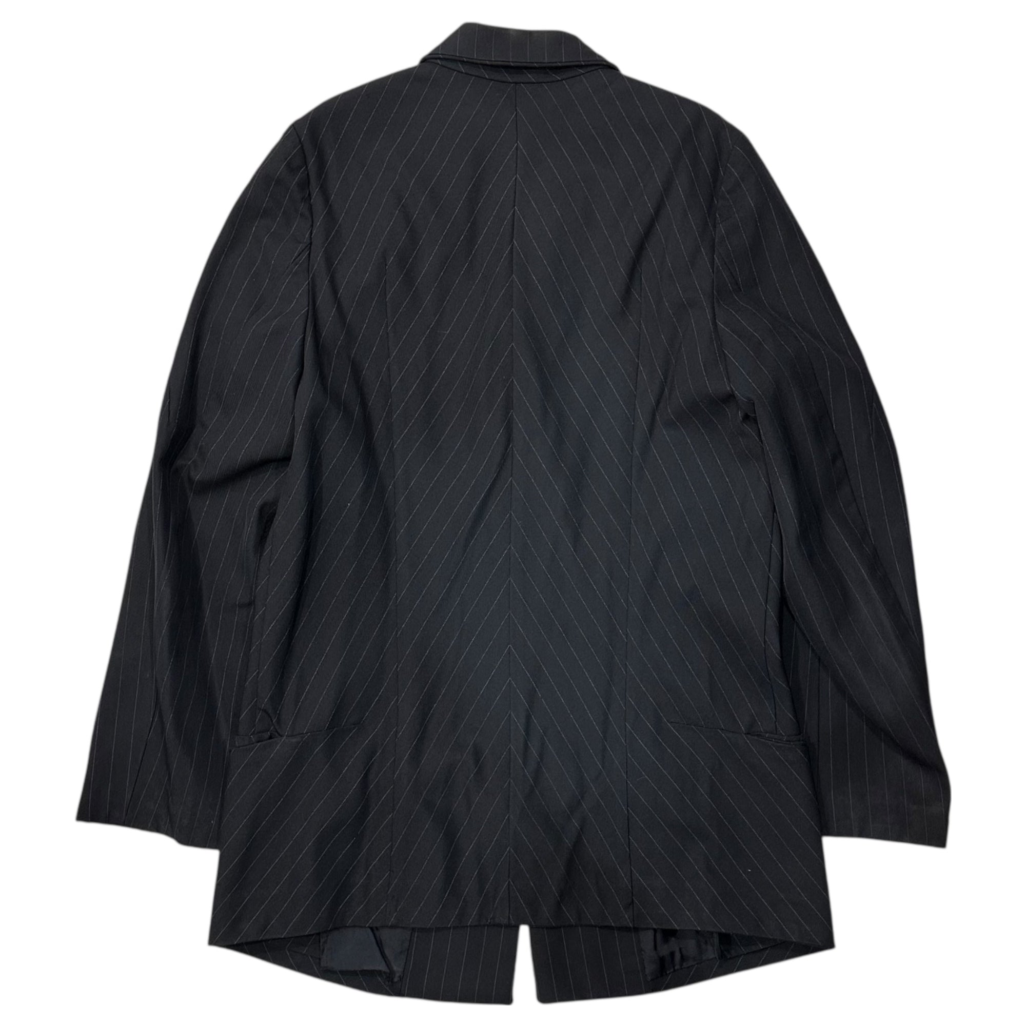 COMME des GARCONS(コムデギャルソン) 92aw  Modified striped 3B tailored jacket 変形 ストライプ 3B テーラードジャケット GJ-11007M M ダークネイビー AD1992