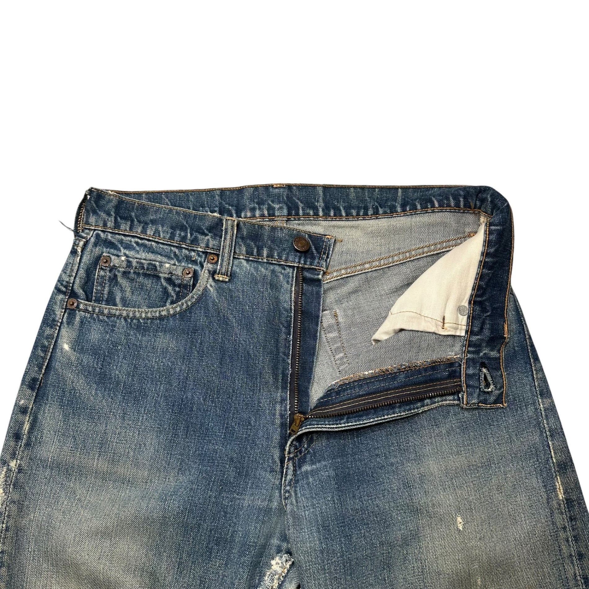 Levi's(リーバイス) 1967~1969's 505 BIG E Denim Pants ヴィンテージ デニム パンツ 実寸約W31.5 インディゴ 60’s 60年代 42TARON 並行ステッチ 均等V 最初期