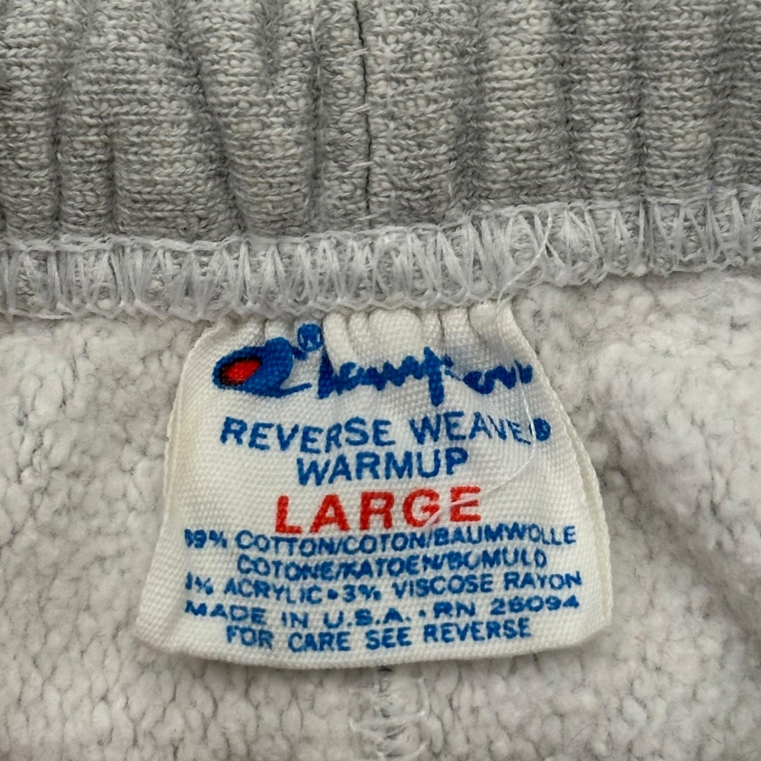 Champion(チャンピオン) 80's Torico Tag Reverse Weave Sweatpants with Side Pockets 80年代 トリコタグ リバースウィーブ サイドポケット付 スウェット パンツ L ライトグレー 裾ゴミ伸び(ゴム経年劣化)有