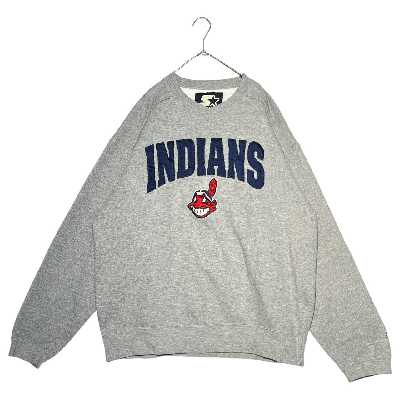 STARTER(スターター) INDIANS LOGO SWEAT インディアンズ ロゴ スウェット M グレー