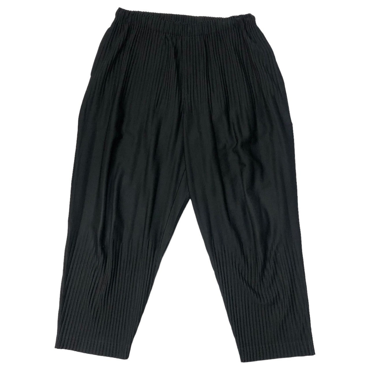 HOMME PLISSE ISSEY MIYAKE(オムプリッセイッセイミヤケ) Erased pleated full-length pants 消しプリーツ フルレングス パンツ HP55JF151 1(S程度) ブラック