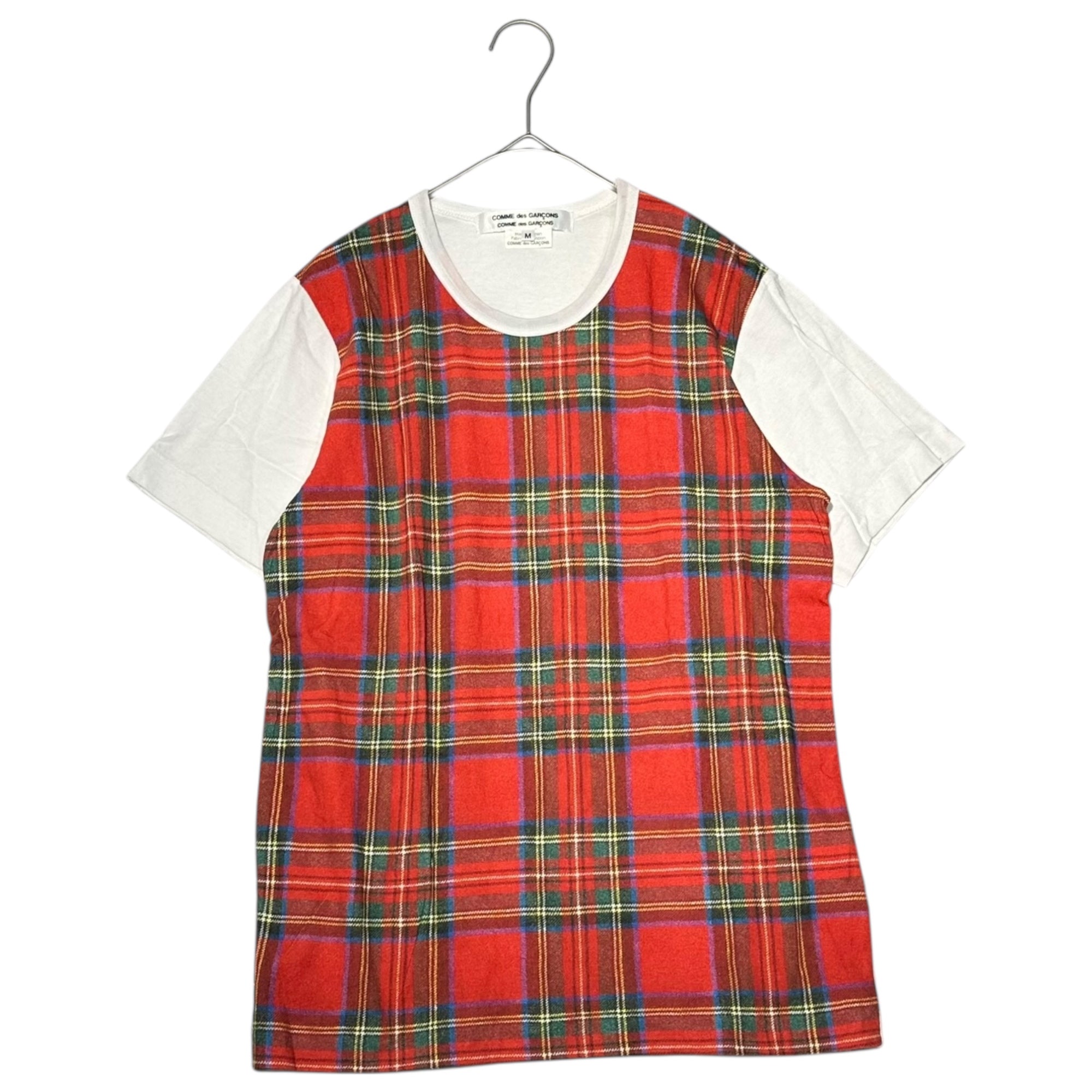COMME des GARCONS COMME des GARCONS(コムデギャルソンコムデギャルソン) 16AW Tartan Check Print Short-Sleeve Tee タータン チェック プリント 半袖 Tシャツ RR-T024 M ホワイト×レッド AD2016