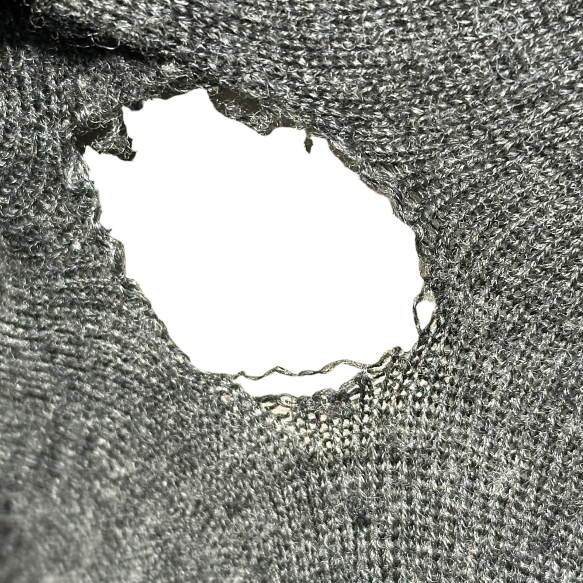 Y's(ワイズ) Hemline V-neck Asymmetric Knit 裾ライン Vネック 変形 ニット YN-K28-179 3(L程度) チャコールグレー×オフホワイト