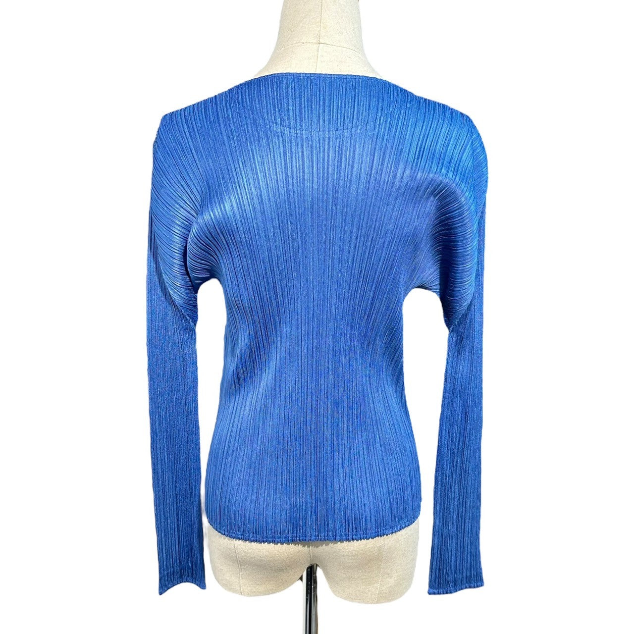 PLEATS PLEASE(プリーツプリーズ) Long Sleeve Pleated Pullover Cut and Sewn 長袖 プリーツ プルオーバー カットソー PP83-JK682 3(L程度) ブルー