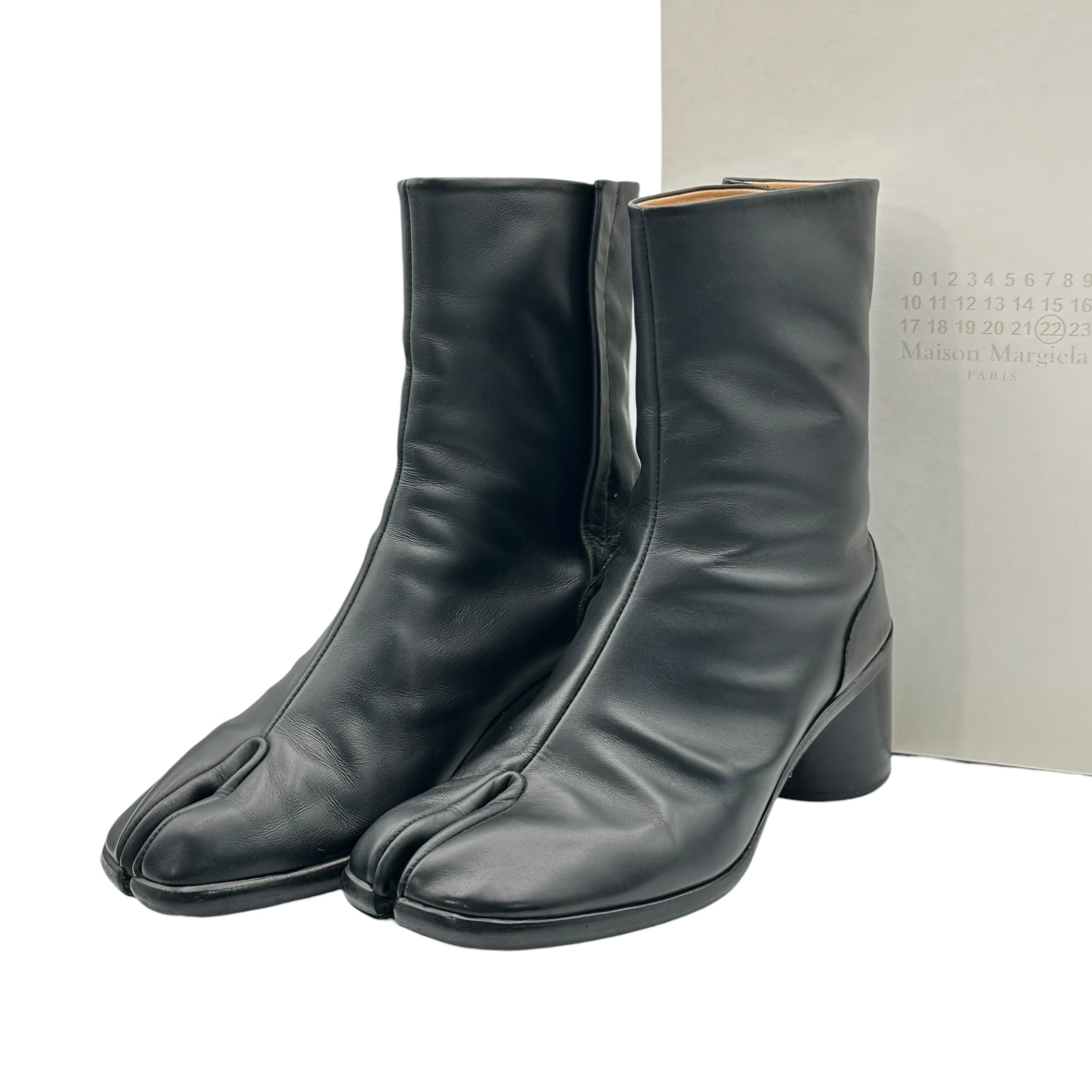 MAISON MARGIELA(メゾンマルジェラ) TABI ANKLE BOOTS H60 足袋 アンクル ブーツ 6cm S57WU0132 40(26cm程度) ブラック タビ