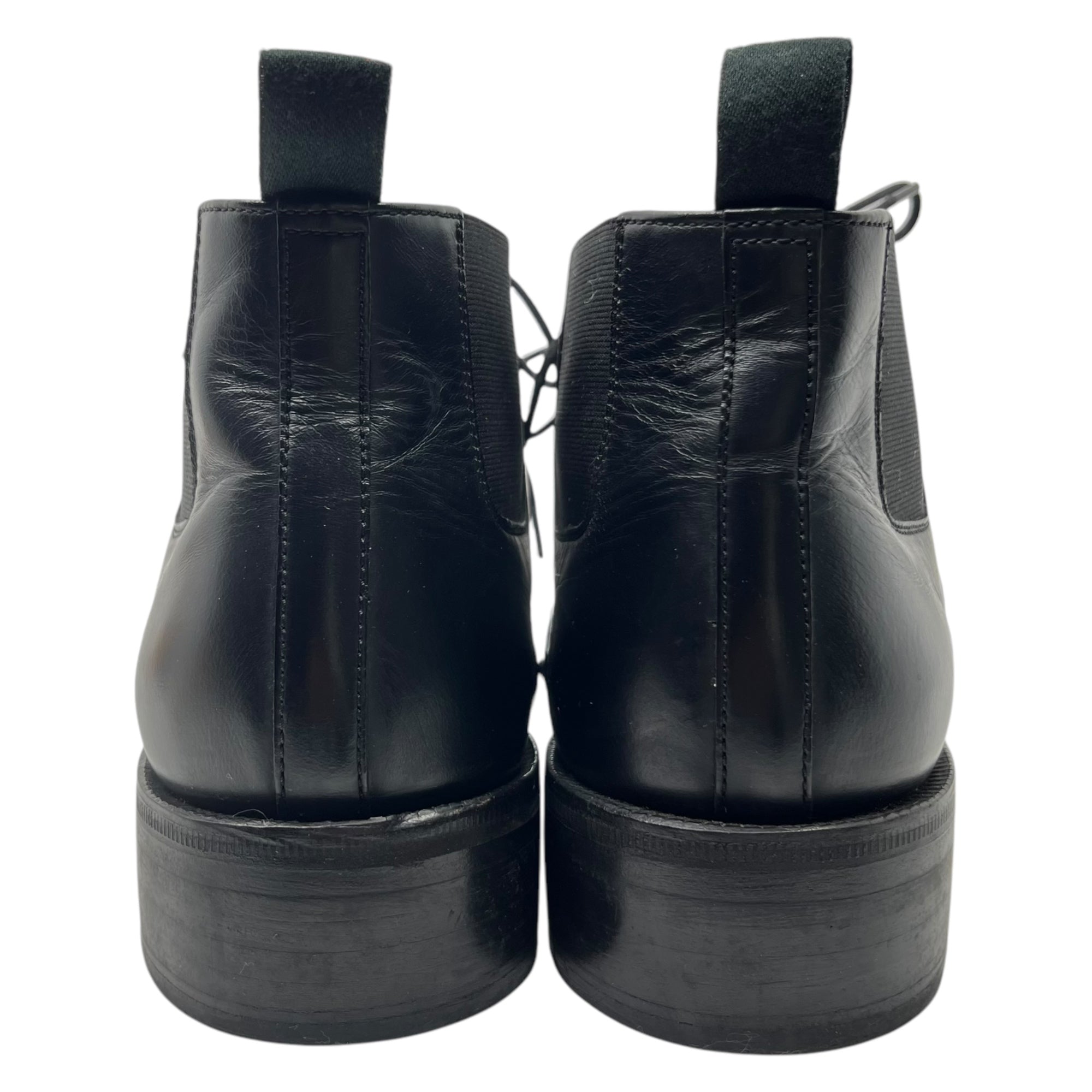 BURBERRY BLACK LABEL(バーバリーブラックレーベル) Wingtip chukka side gore boots ウィング チップ サイドゴア ブーツ SY3017 26cm ブラック