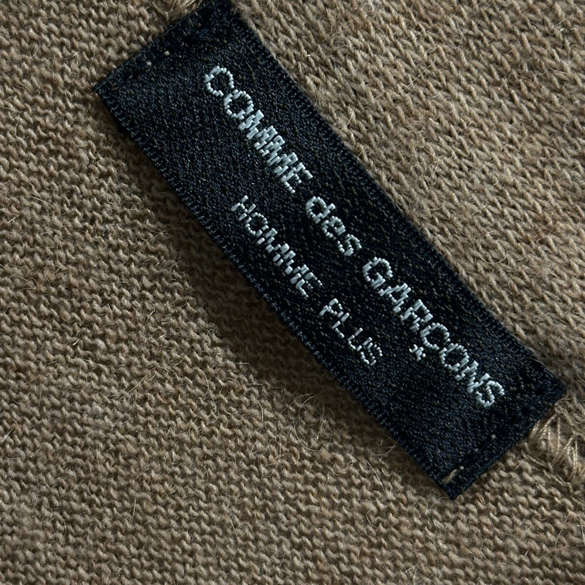 COMME des GARCONS HOMME PLUS(コムデギャルソンオムプリュス) 2001AW Camel-Wool Panel-Design Cardigan キャメル ウール パネル デザイン カーディガン PC-T035 FREE ベージュ×ブラウン×アイボリー AD2001 00s アーカイブ サイケ期