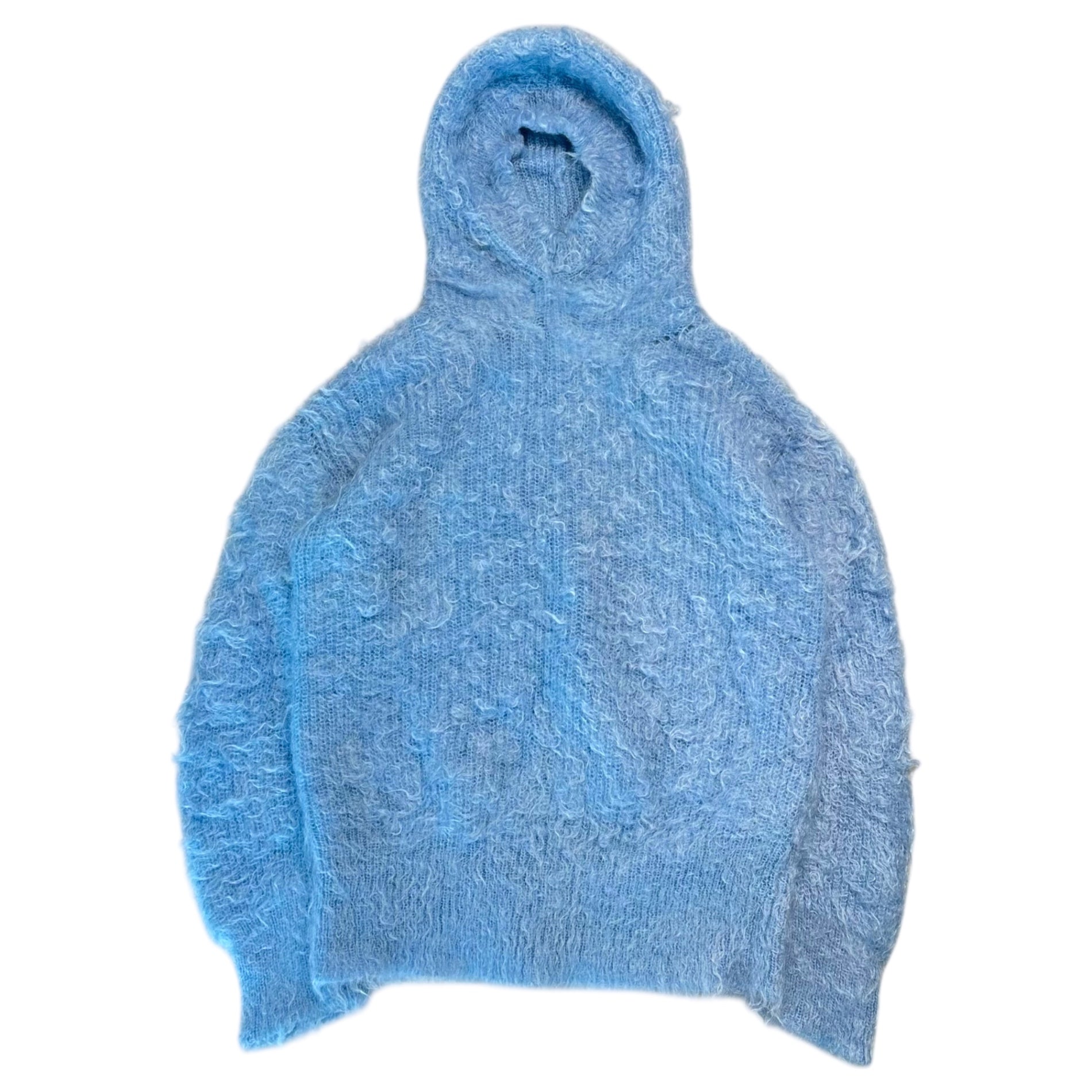 TAO(タオ) 23AW Pullover Mohair Hoodie Knit プルオーバー モヘヤ フーディー ニット ライトブルー コムデギャルソン