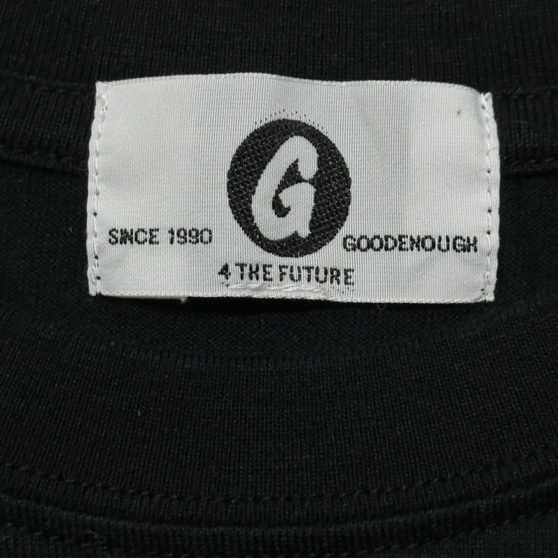 GOODENOUGH(グッドイナフ) 2013’s END RACISM  Vintage-style s/s T-shirt ヴィンテージ加工 半袖 Tシャツ L ブラック×ホワイト