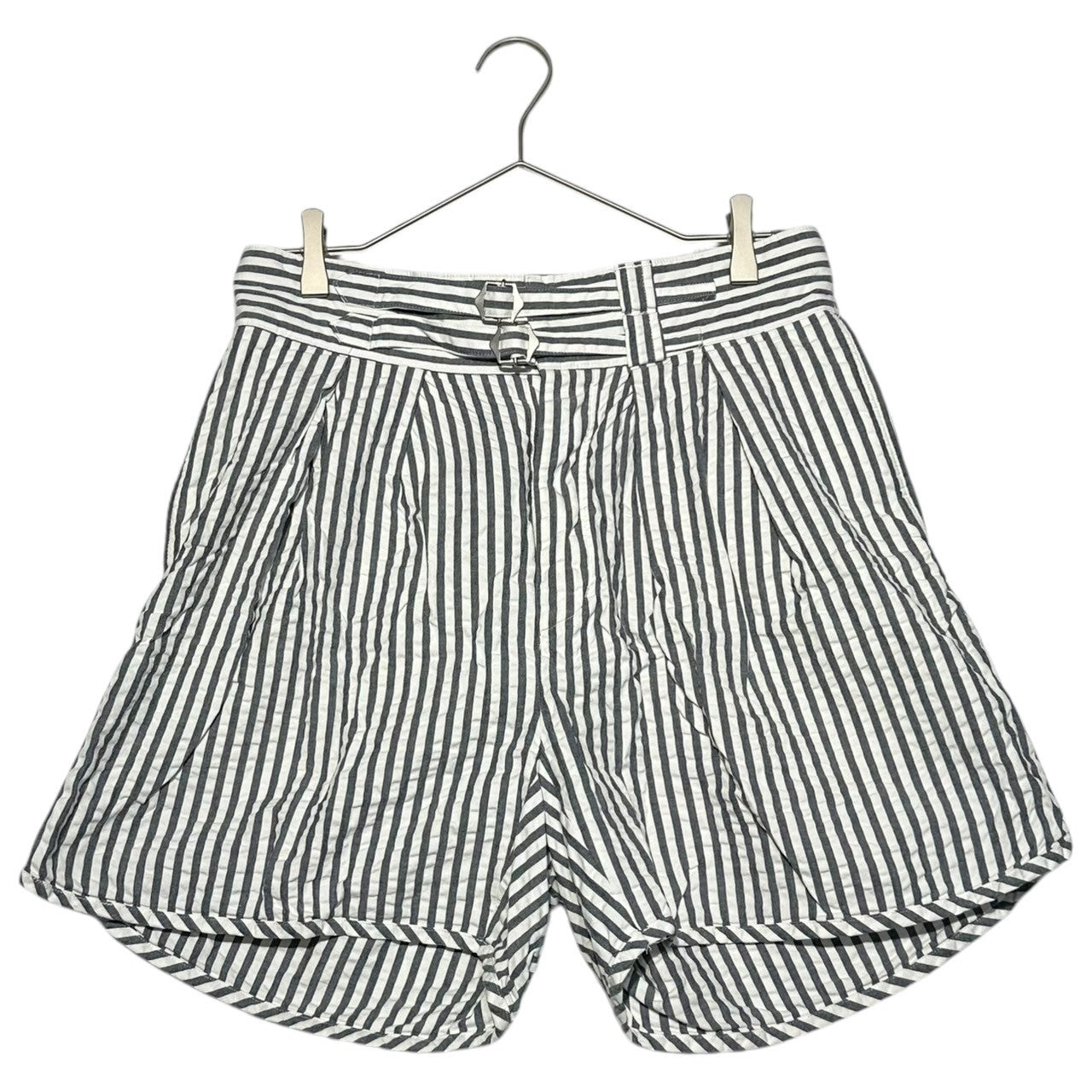 NEAT(ニート) striped gurkha shorts ストライプ グルカ ショーツ ハーフパンツ Ｍ グレー×ホワイト