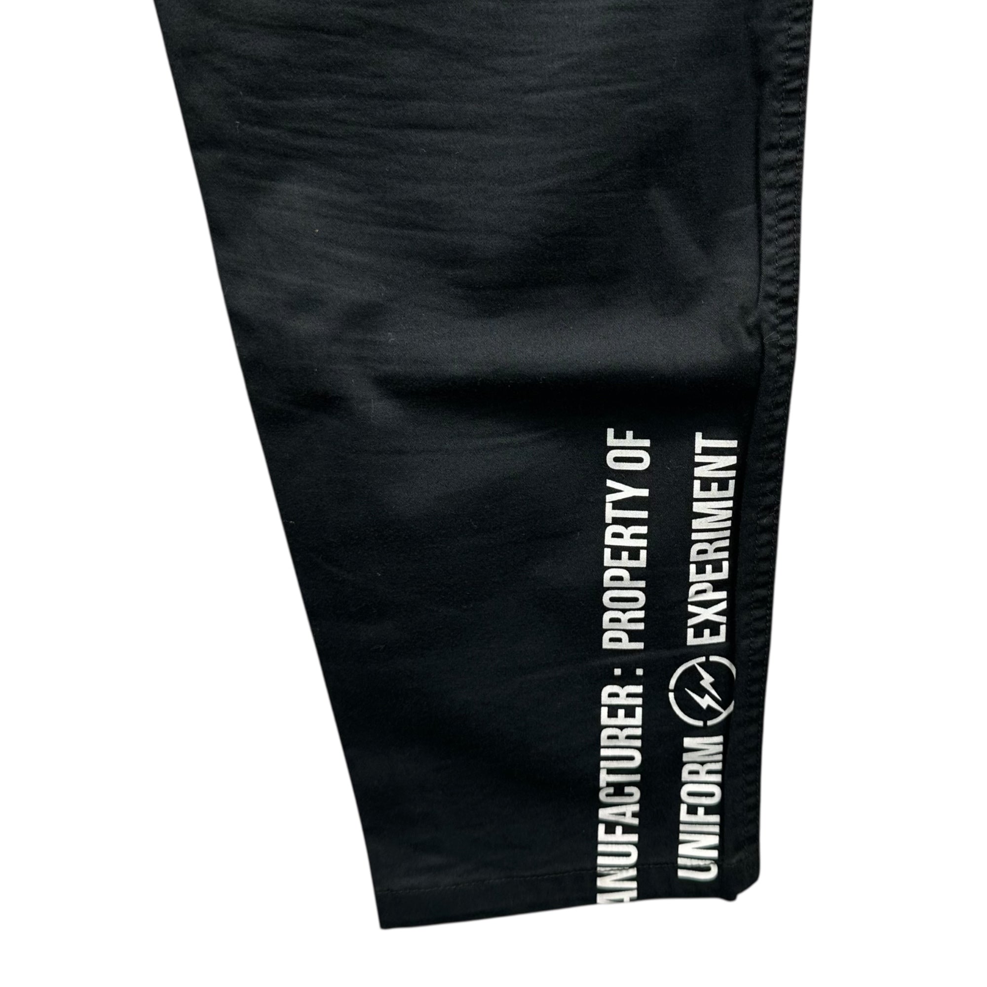 uniform experiment(ユニフォームエクスペリメント) 19AW GRAFFITI SLIM FIT CHINO PANTS グラフィット スリム チノパン パンツ UE-192011 2(M程度) ブラック×ホワイト