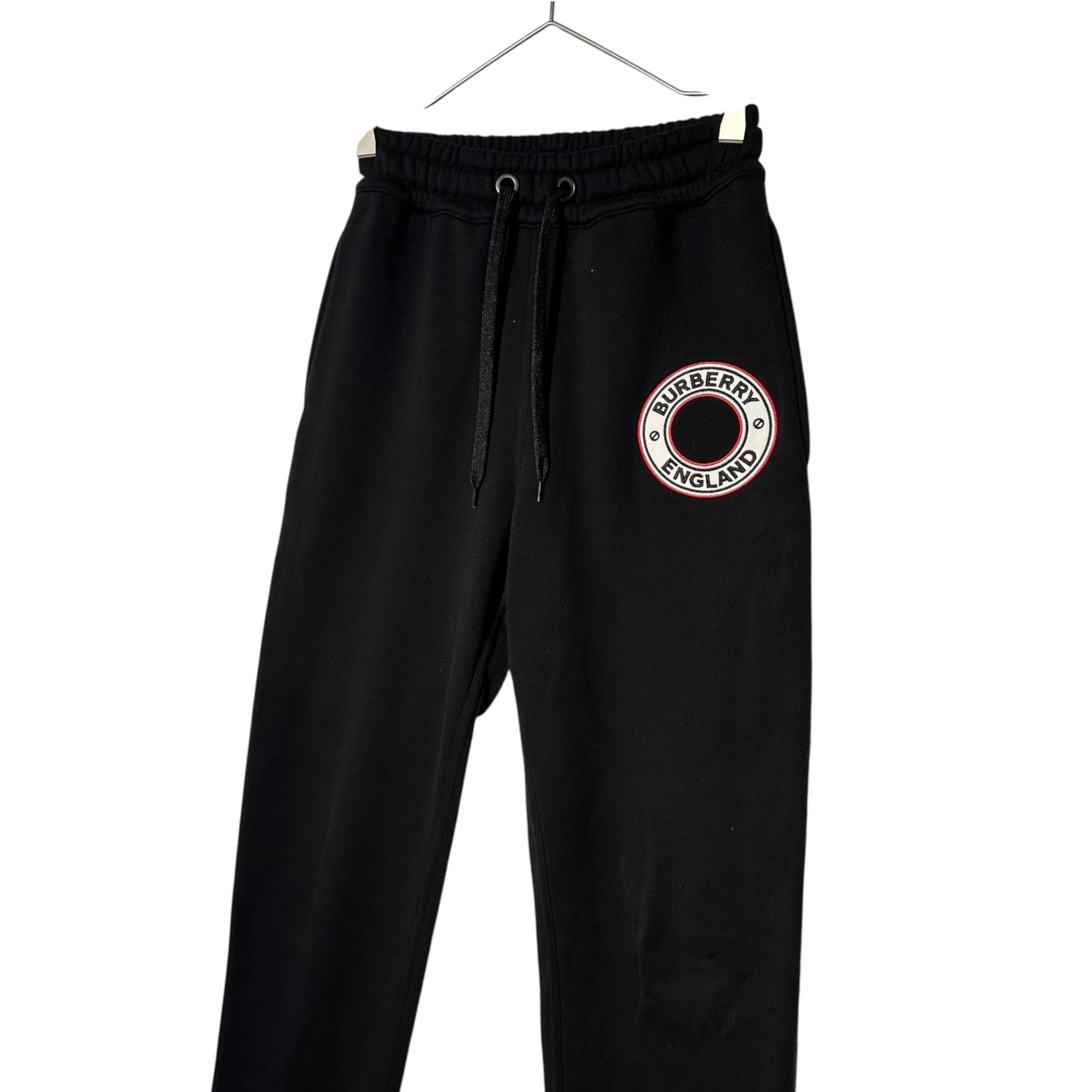 BURBERRY(バーバリー) Club Patch Logo Sweatpants サークル ワッペン ロゴ スウェット パンツ 8037983 XXS ブラック ジョガー