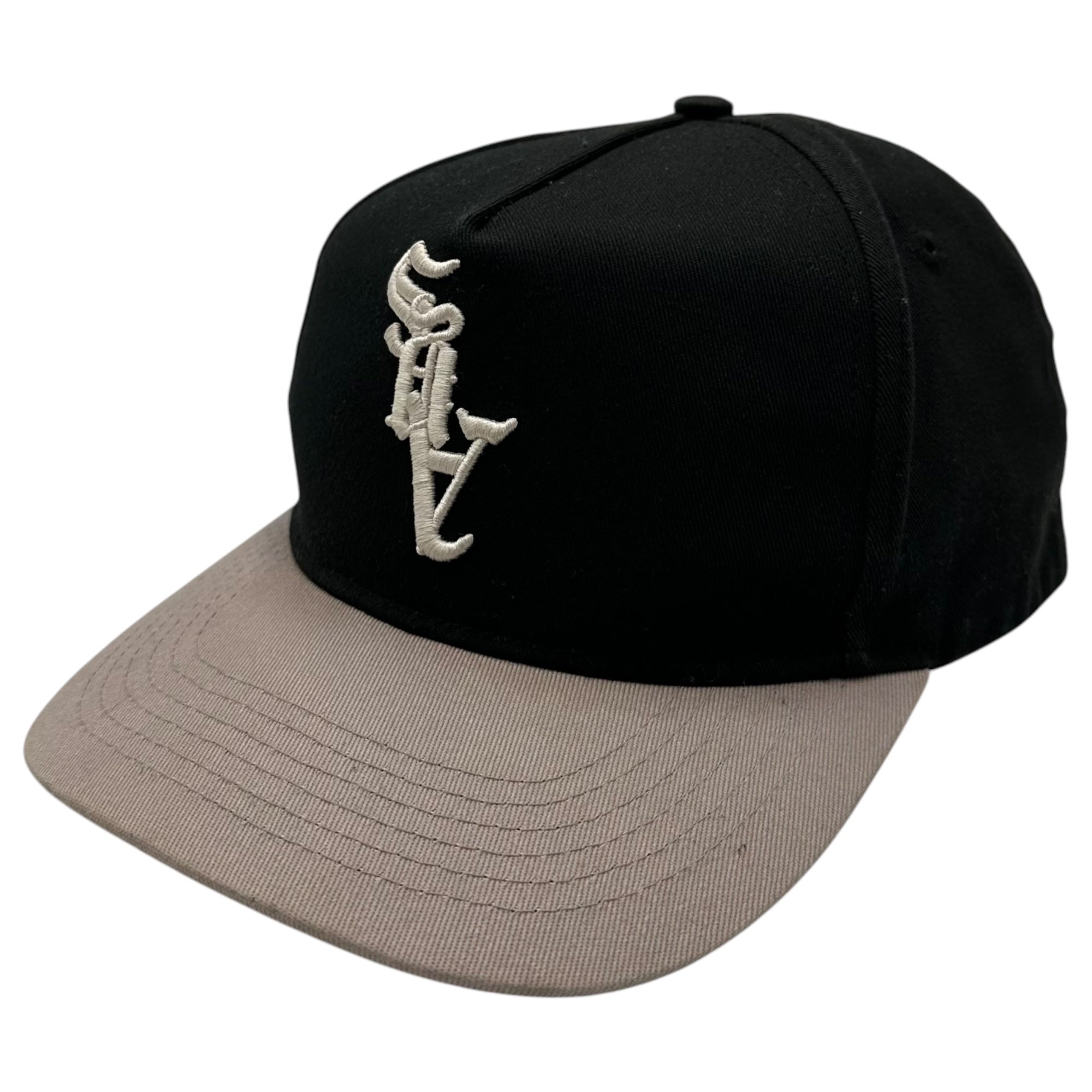 ASKYURSELF(アスクユアセルフ) Embroidered Baseball Cap 刺繍 ベースボール キャップ ブラック×グレー