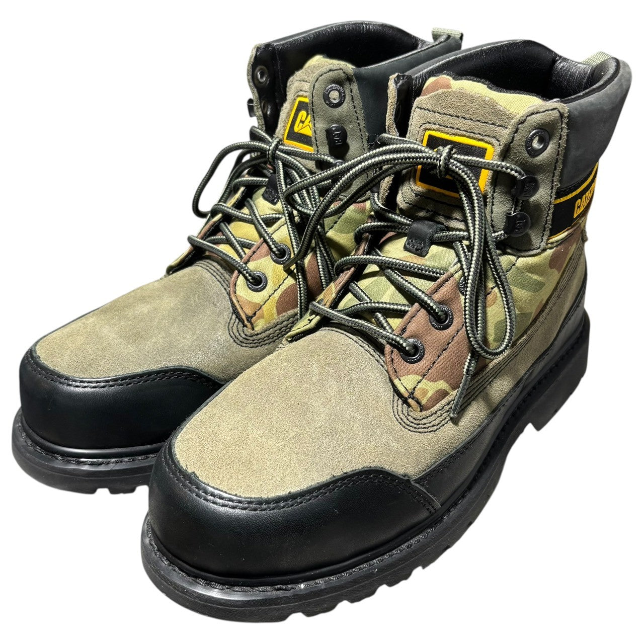 CAT×NIGEL CABOURN(キャタピラー×ナイジェルケーボン) UTAH BOOTS ワーク ブーツ US 8.5(26.5cm) ブラック×カーキ コラボ