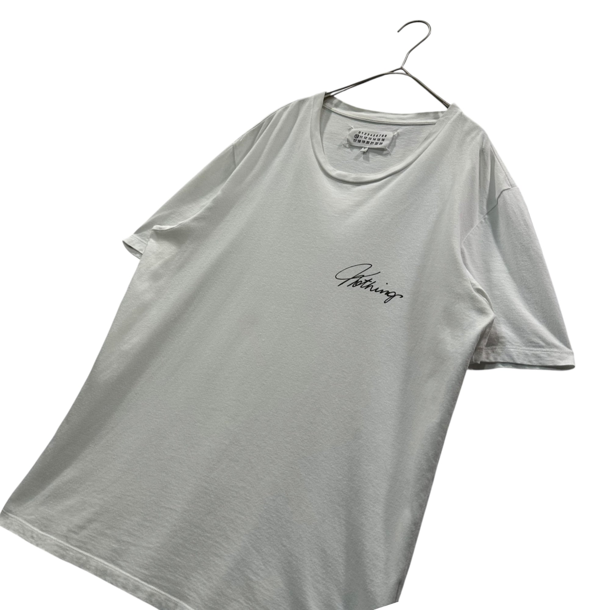 MAISON MARGIELA(メゾンマルジェラ) 2015SS 10 Nothing Tee プリント Tシャツ S30GC0503 48 ホワイト