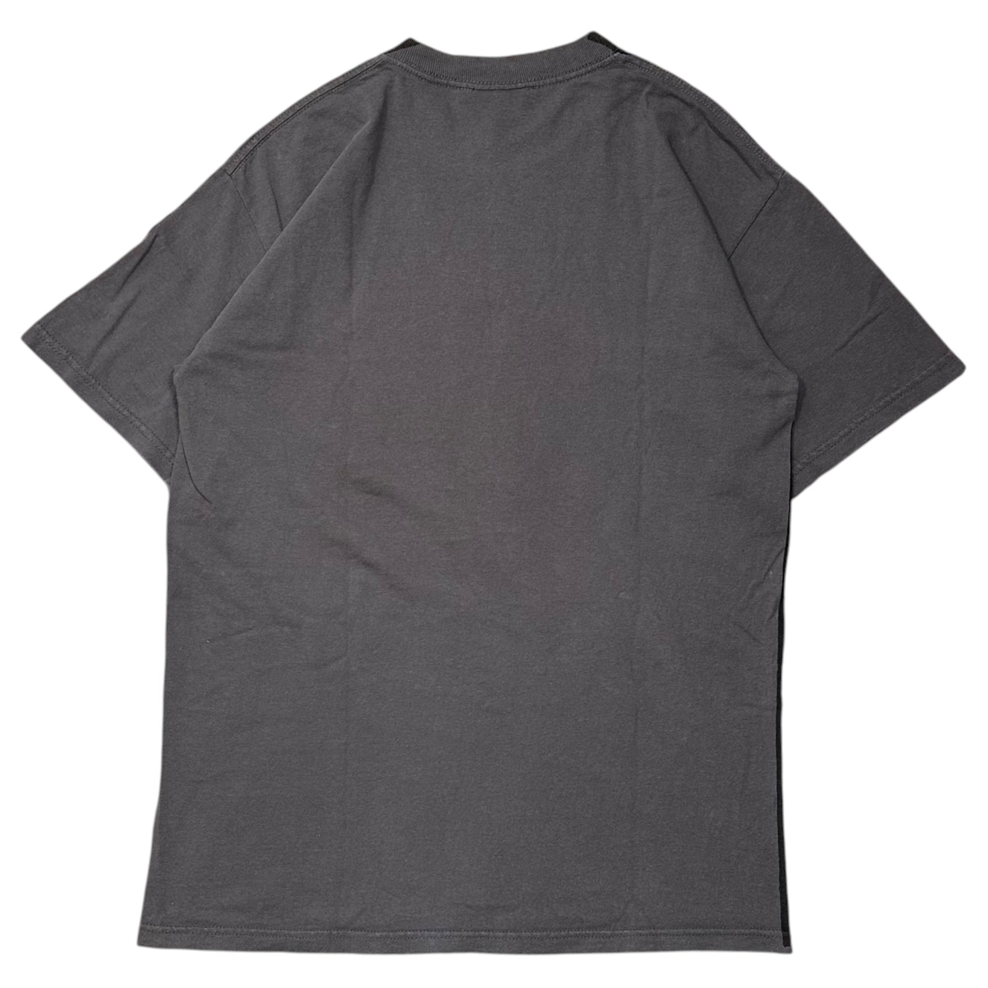 GOODENOUGH(グッドイナフ) Hand-printed print-on-rubber gram (g) print football T-shirt 手刷り プリント オン ラバー グラムｇ プリント フットボール Tシャツ 表記消(M程度) ブラック×グレー GOODENOUGH UK