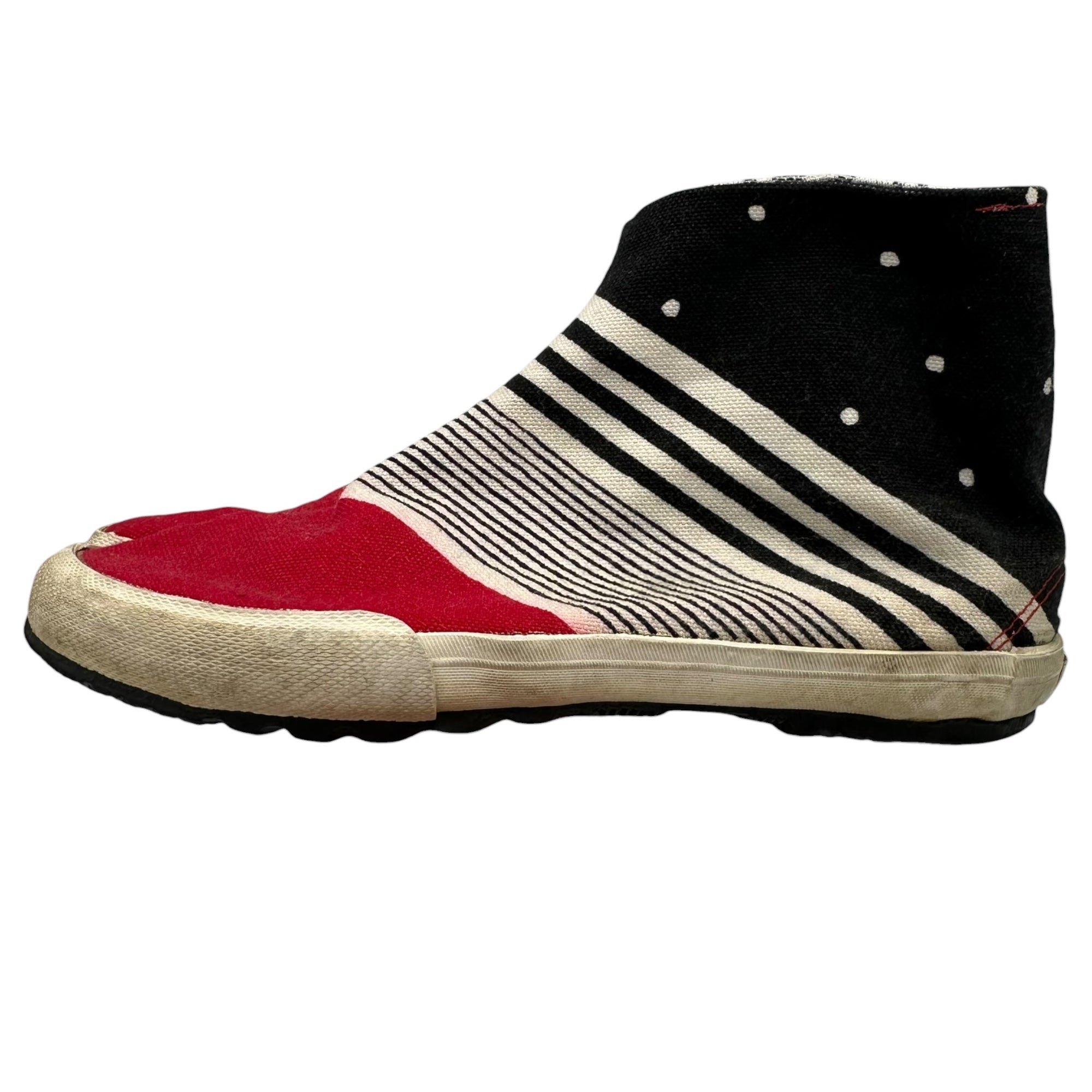 SOU・SOU(ソウソウ) Tabis and sneakers 足袋 スニーカー レッド×アイボリー×ブラック