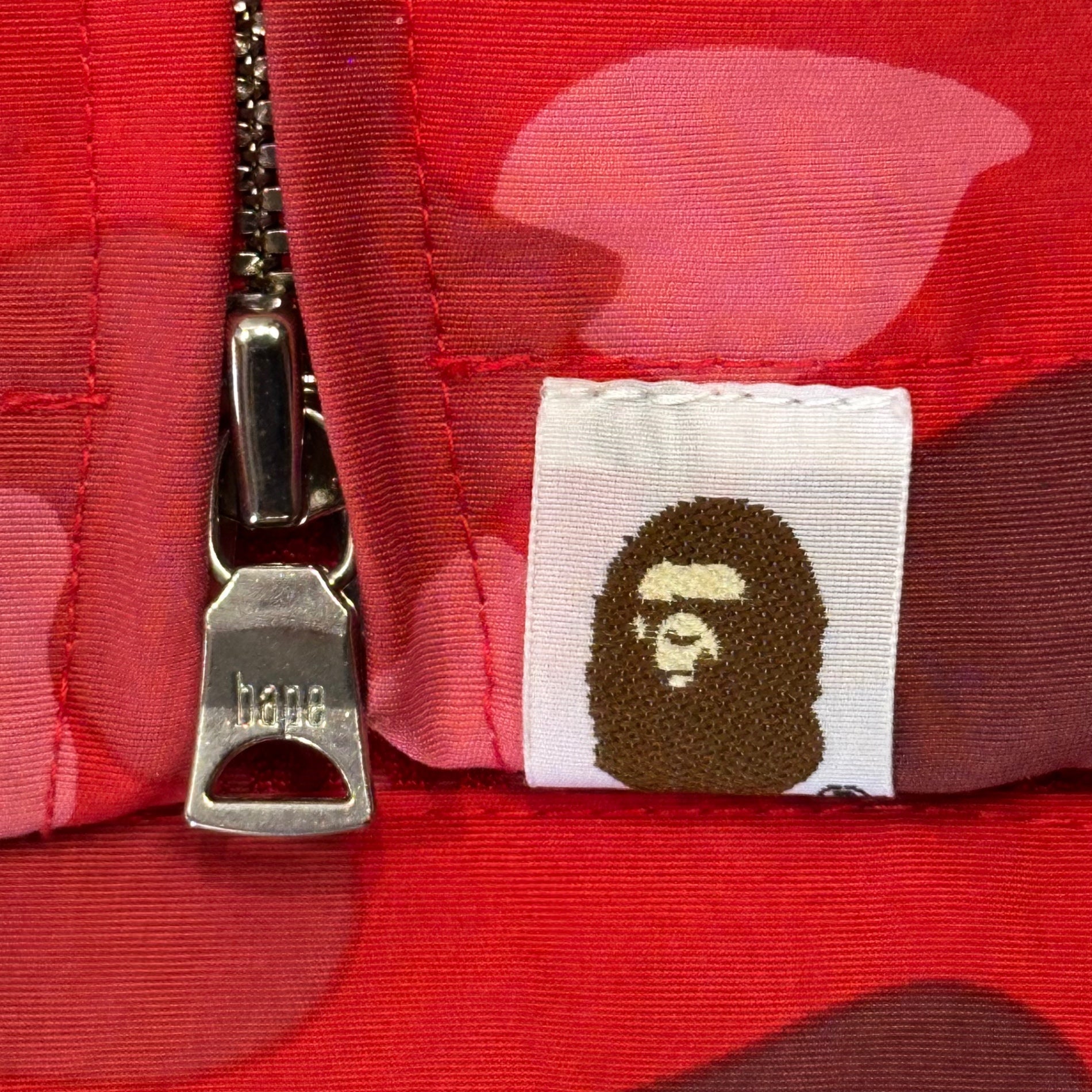 A BATHING APE(アベイシングエイプ) 2005'S Color Camouflage Zip-Up Coach Jacket カラー カモ ジップアップ コーチ ジャケット  M レッド 00's アーカイブ