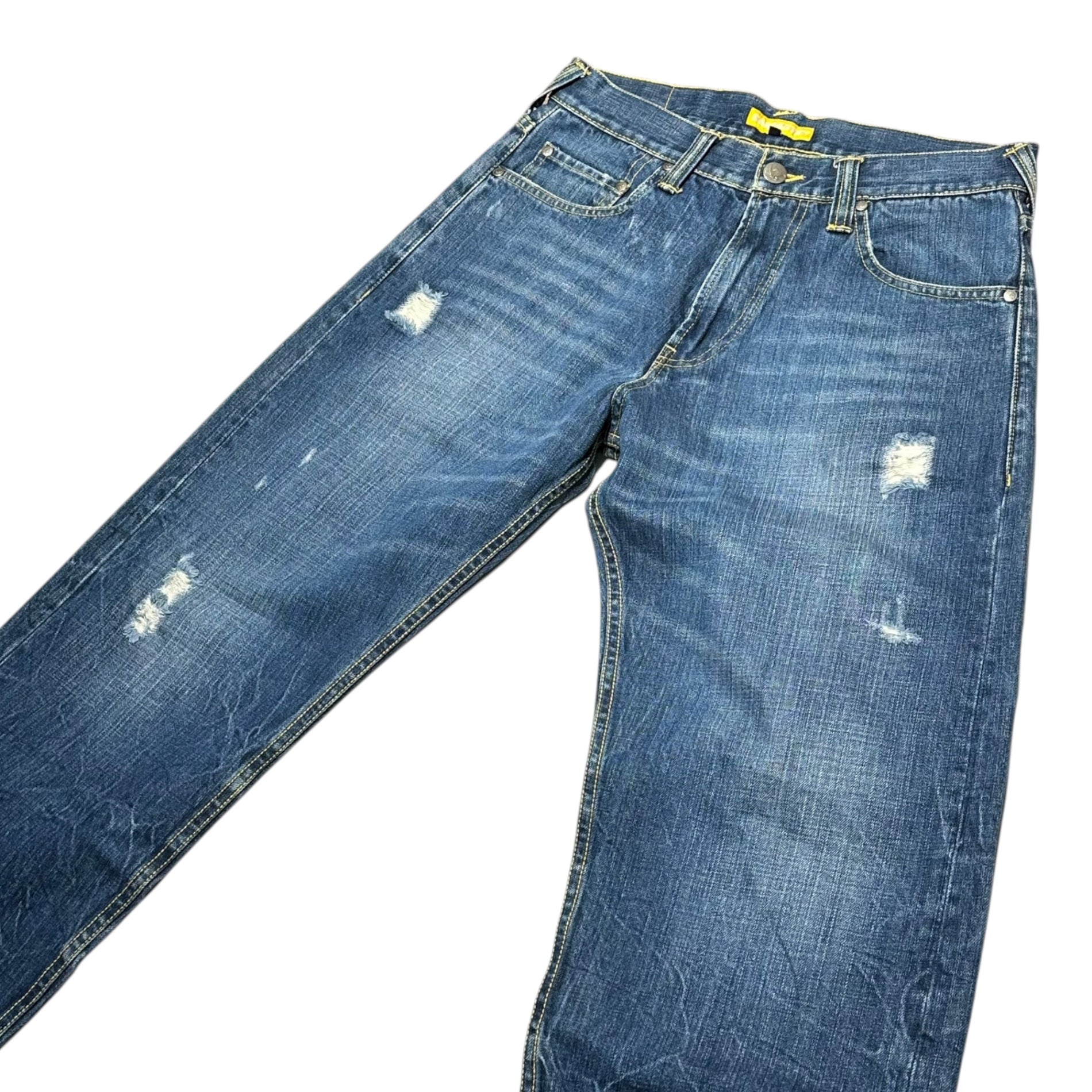 SANTASTIC!(サンタスティック) Back Paint Straight Denim Pants バック ペイント ストレート デニム パンツ E99001 L インディゴ