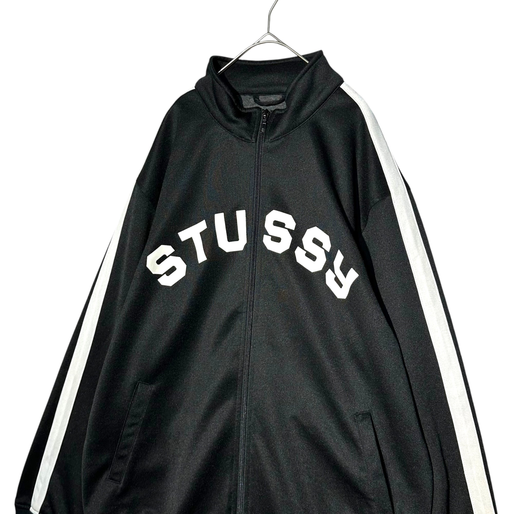 STUSSY(ステューシー) 00's LOGO Track Jacket ロゴ トラック ジャケット L程度 ブラック×ホワイト