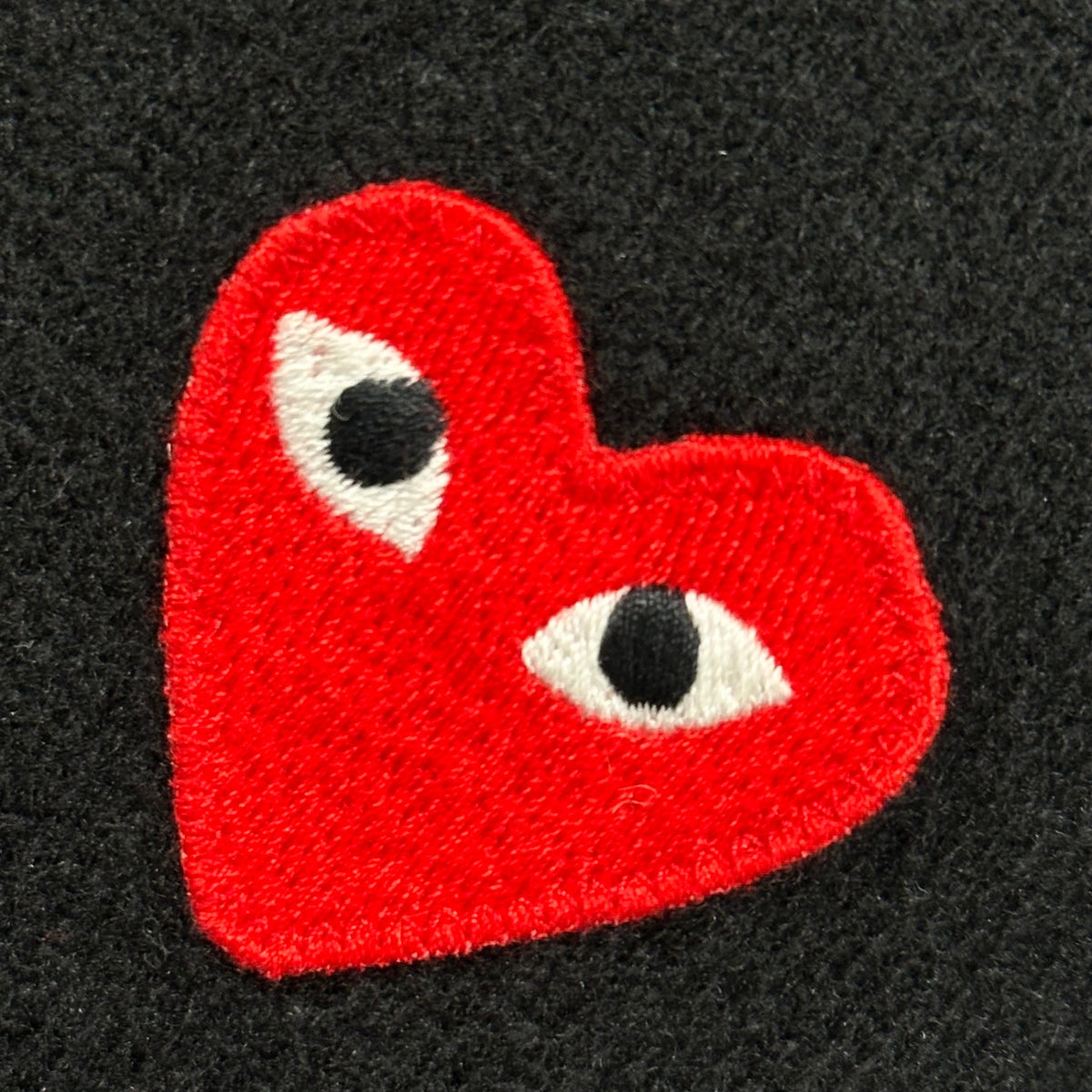 PLAY COMME des GARCONS(プレイコムデギャルソン) 2000's Heart Patch Wool Knit Cardigan ハート ワッペン ウール ニット カーディガン AZ-N016 M ブラック AD2005
