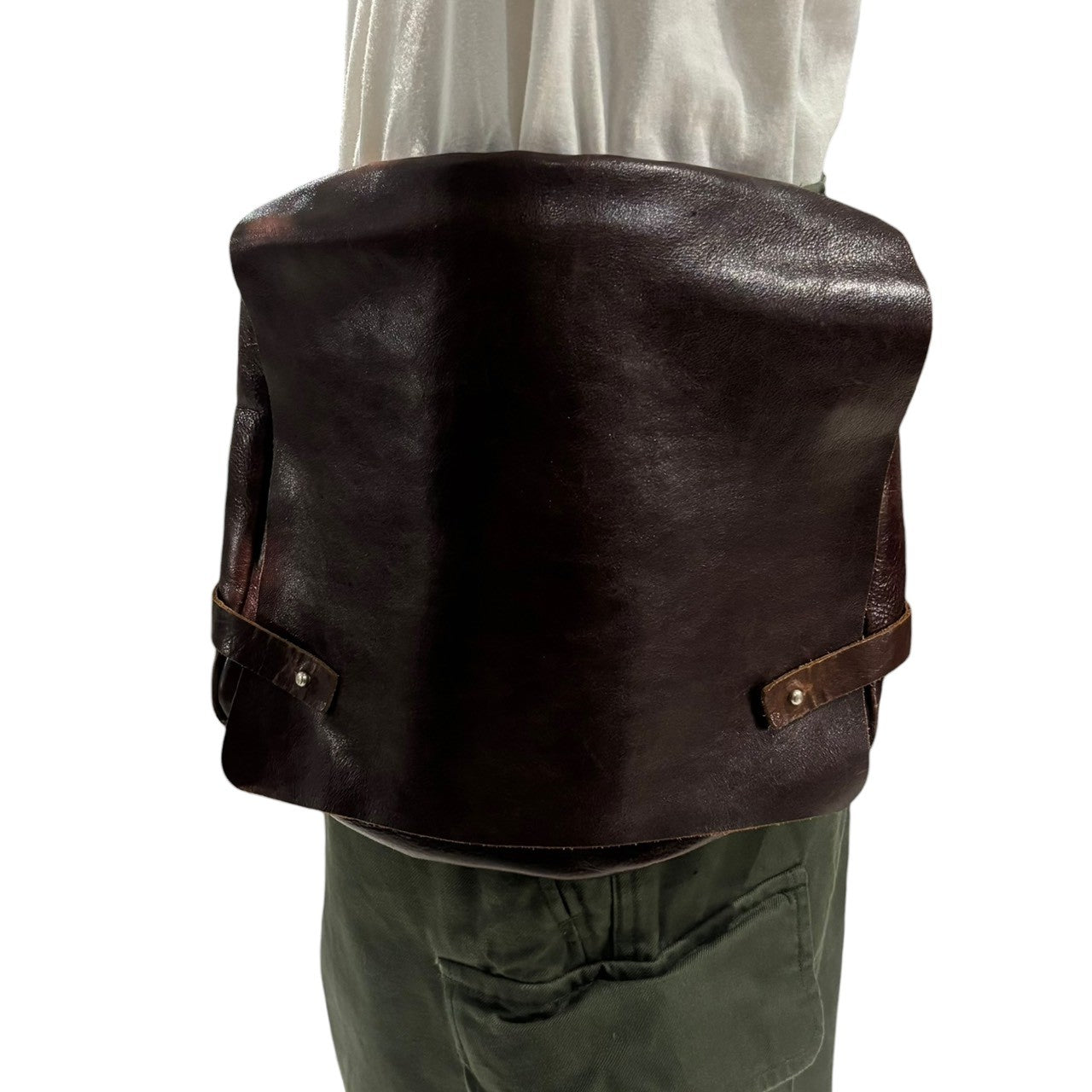 Y's(ワイズ) Leather Flap Waist Pouch レザー フラップ ウエスト ポーチ ブラウン