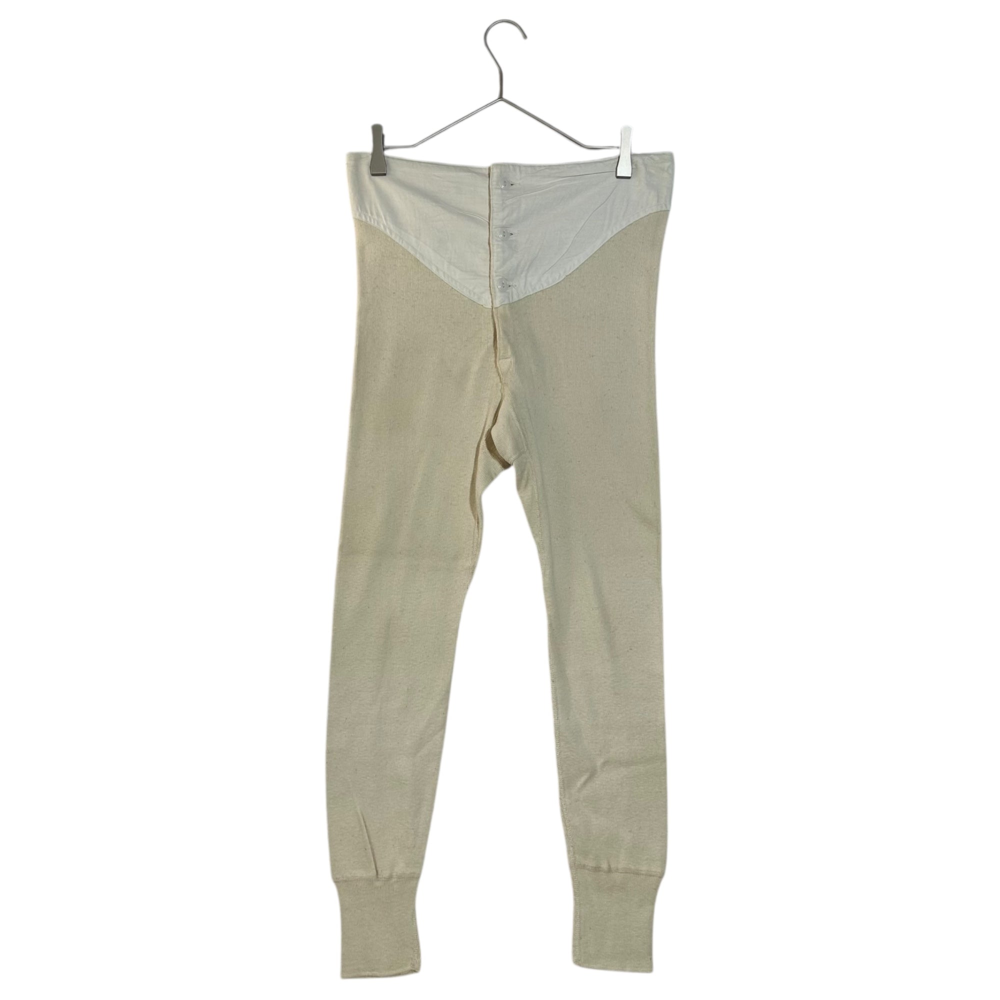 VINTAGE(ヴィンテージ) 40's DEADSTOCK cotton wool drawers pants US.ARMY コットンとウールのドロワーズパンツ L～LL程度 ホワイト