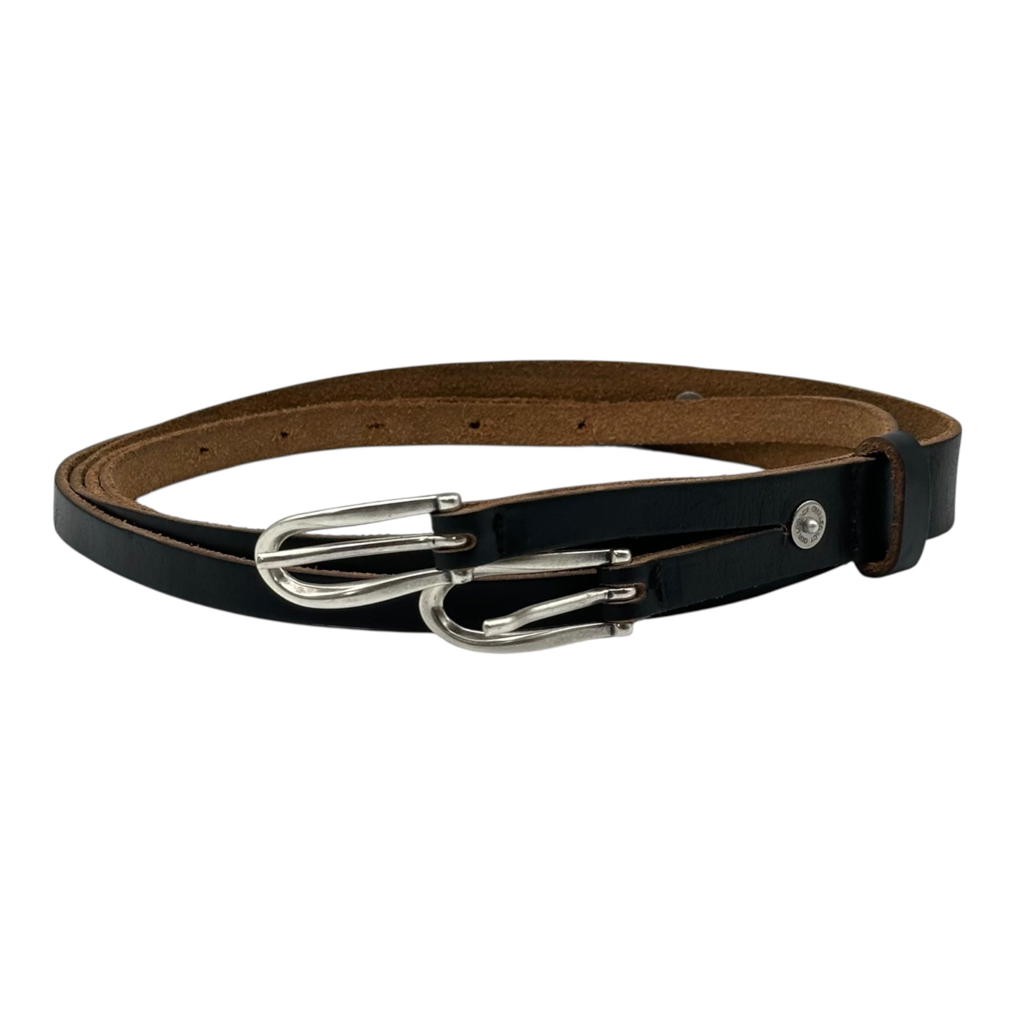 OUR LEGACY(アワーレガシー) TWIN TONGUE BELT ツイン タン ベルト 80 ブラック