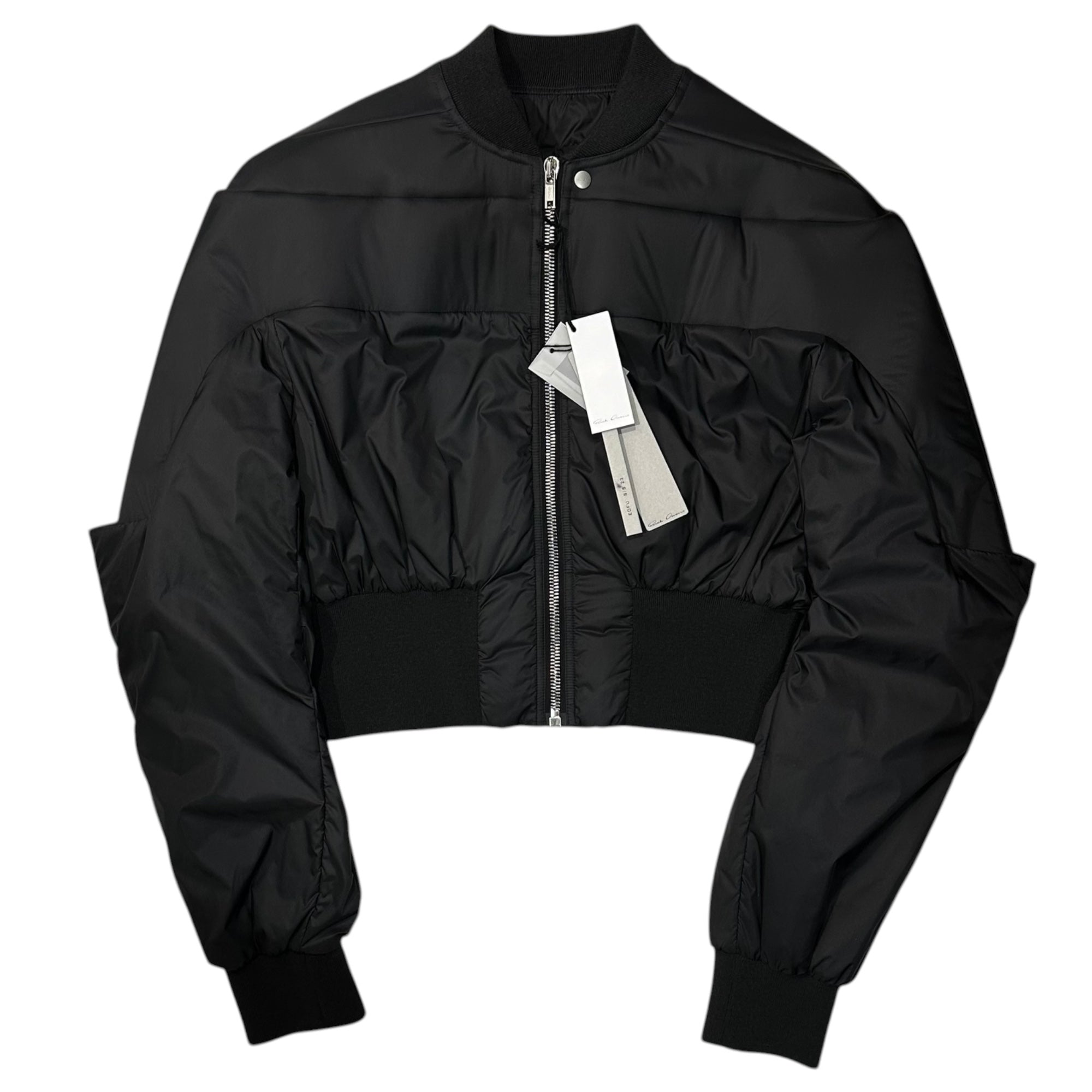 Rick Owens(リックオウエンス) 23SS Girdered Bomber Cropped Jacket ガーダード ボンバー クロップド ジャケット RR01C4799-ND 50 ブラック