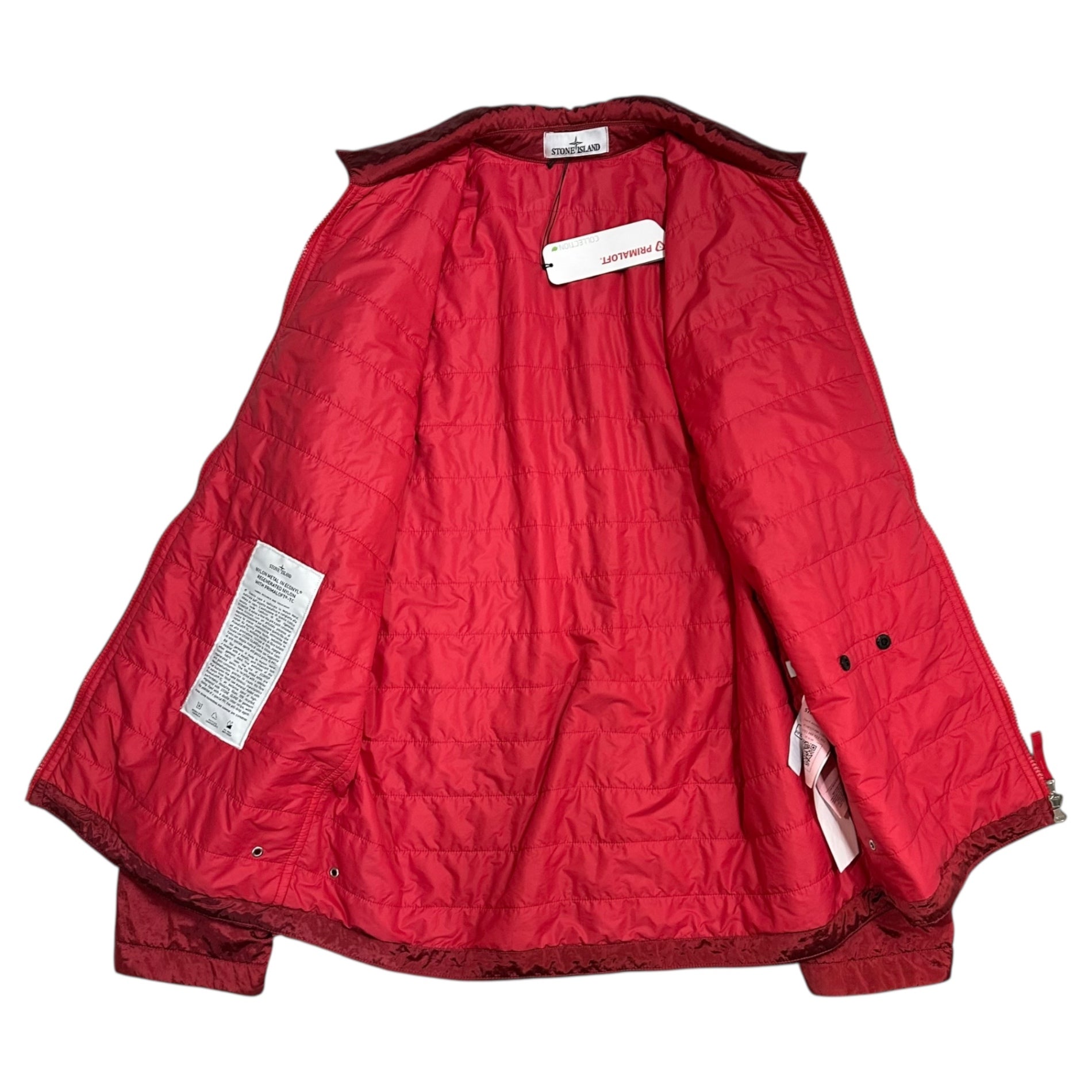 STONE ISLAND(ストーンアイランド) 22AW NYLON METAL IN ECONYL REGENERATED NYLON WITH PRIMALOFT TC ナイロン メタル ジップアップ ジャケット 7715Q0519 L レッド ブルゾン