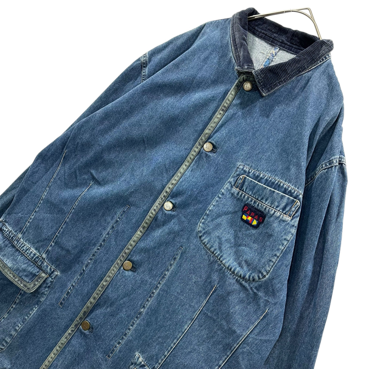 Papas(パパス) Denim Work Jacket デニム カバーオール L インディゴ ジャケット