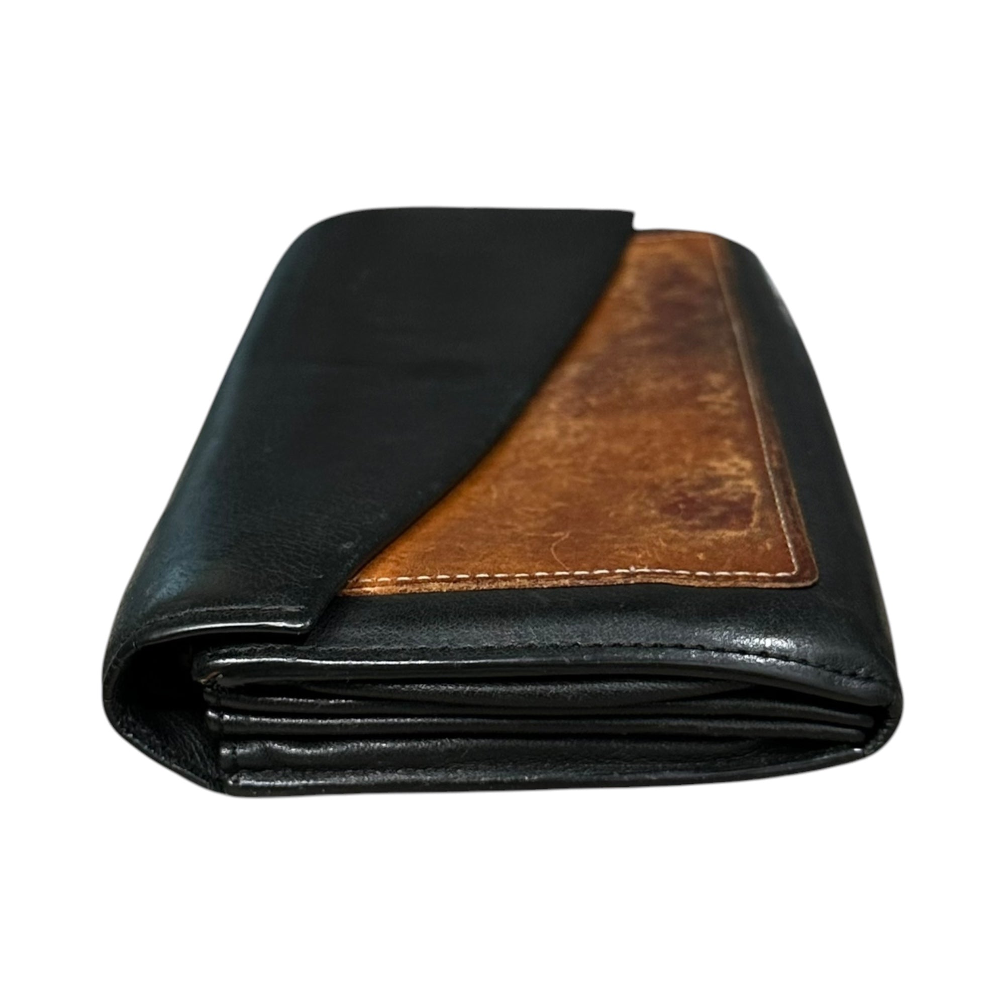 Maison Martin Margiela(メゾン マルタンマルジェラ) Two-Tone Long Wallet バイカラー ロング ウォレット ブラック×ブラウン 長財布