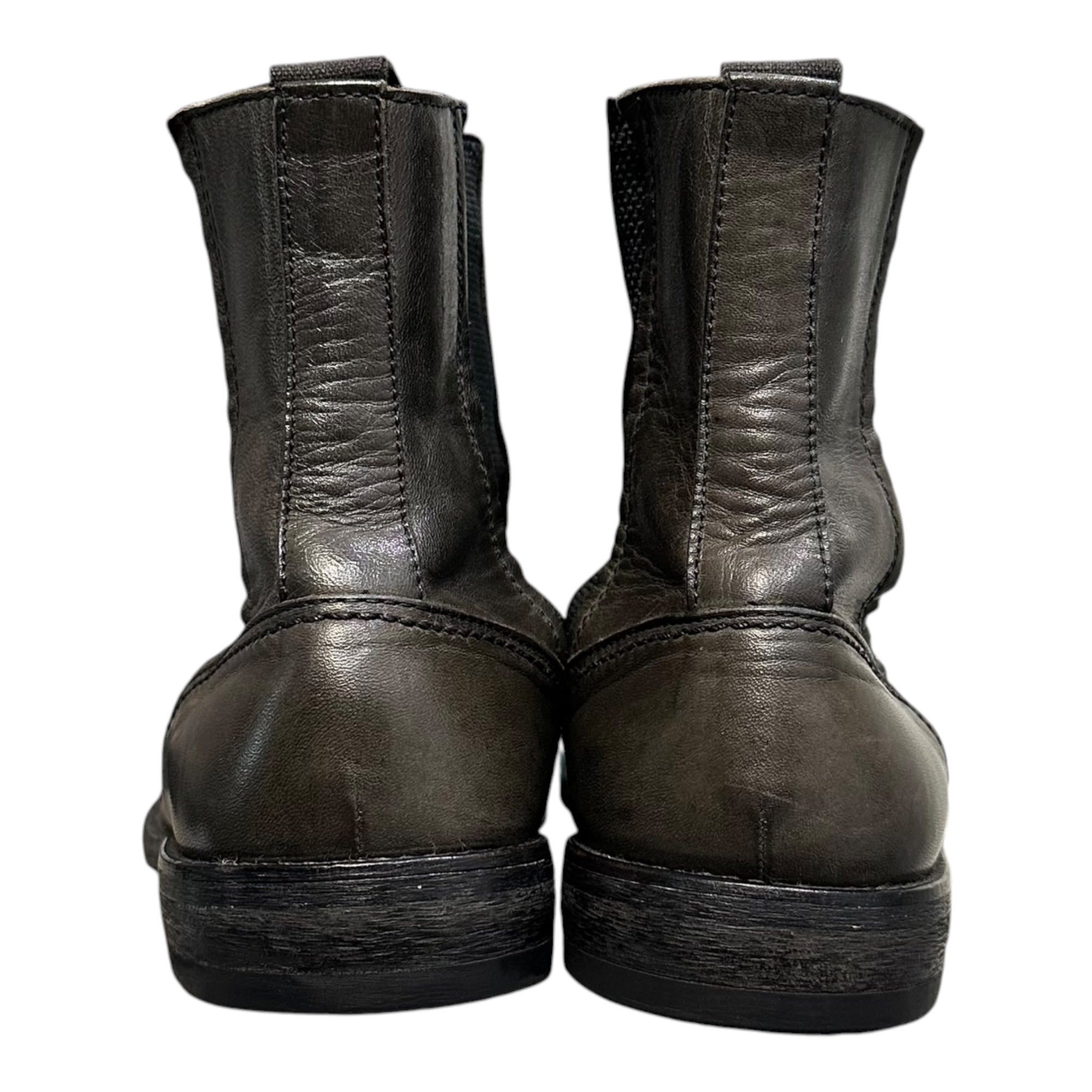 YOHJI YAMAMOTO POUR HOMME(ヨウジヤマモトプールオム) Vintage-Style Side-Gore Boots ヴィンテージ加工 サイドゴア ブーツ HP-E02-751 27cm フェードブラック