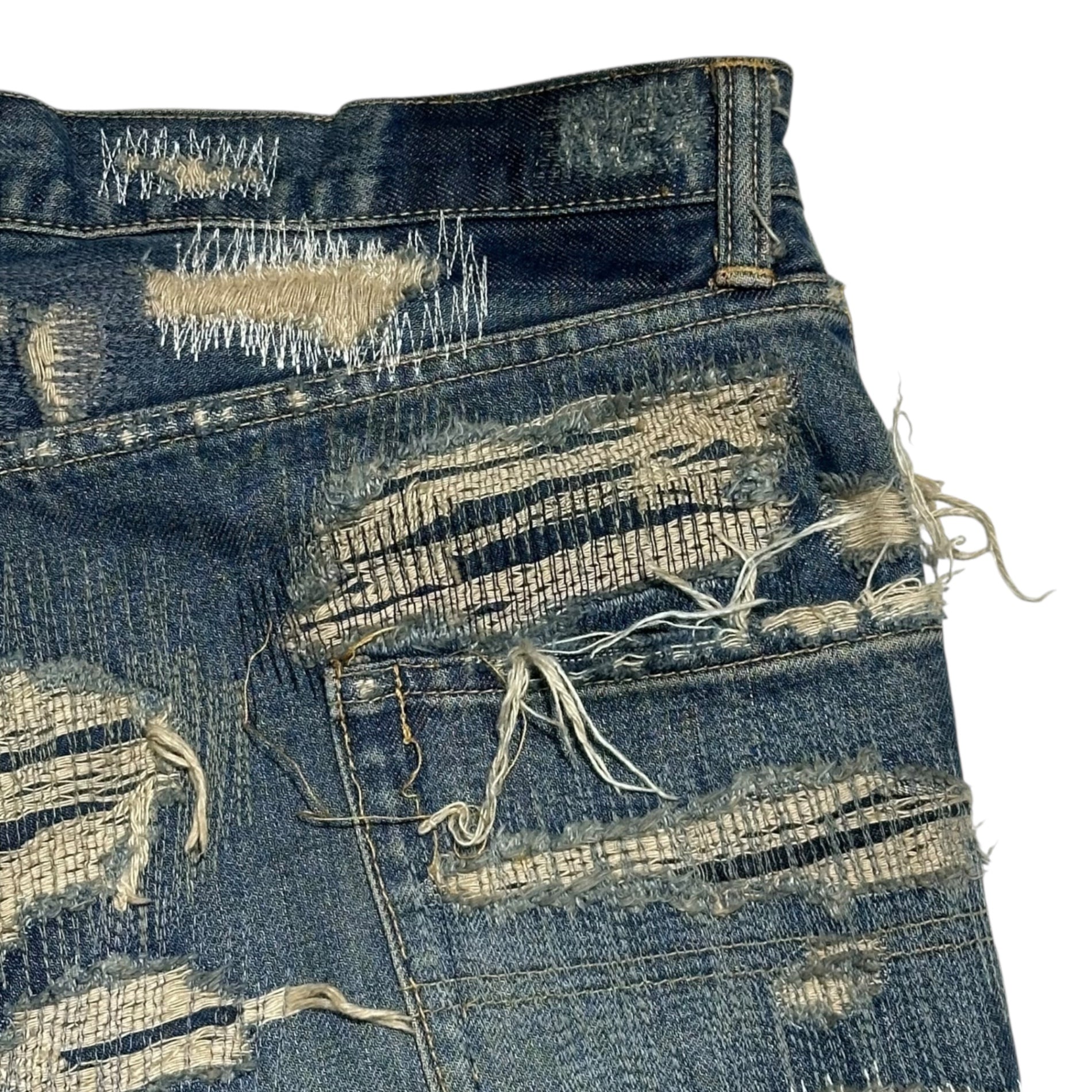 【近日公開】UNDERCOVERISM(アンダーカバイズム) 05AW 85 DENIM Hard Crash Denim Pants 85デニム ハード クラッシュ デニム パンツ 5A240-P2 3(Ｍ～L程度) インディゴ