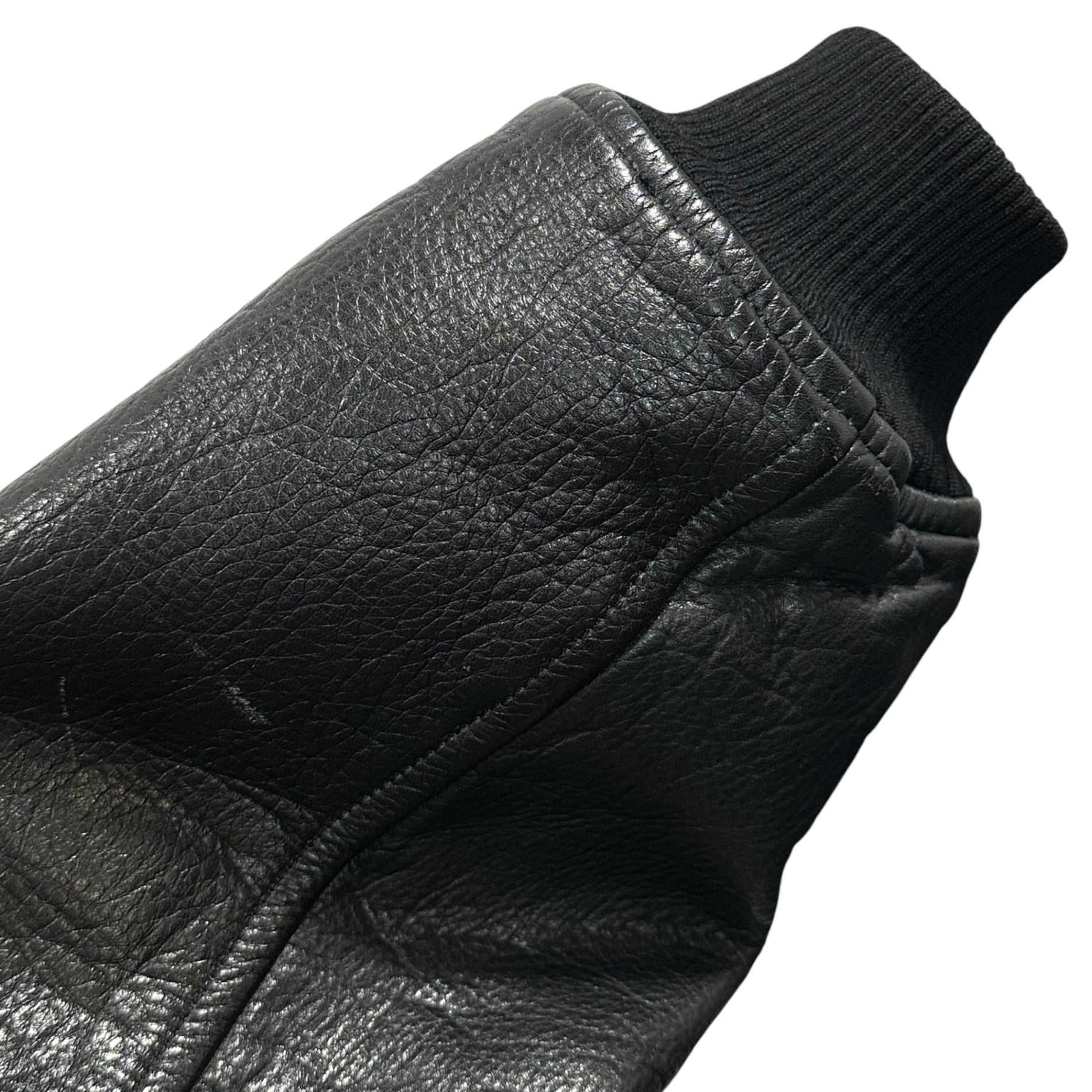 tricot COMME des GARCONS(トリココムデギャルソン) 80's Vintage Short-Length Faux Fur Leather Bomber Jacket 80年代 ショート レングス ボア レザー ボンバー ジャケット TJ-050730 FREE ブラック AD表記無 男性着用可能 ヴィンテージ アーカイブ 稀少