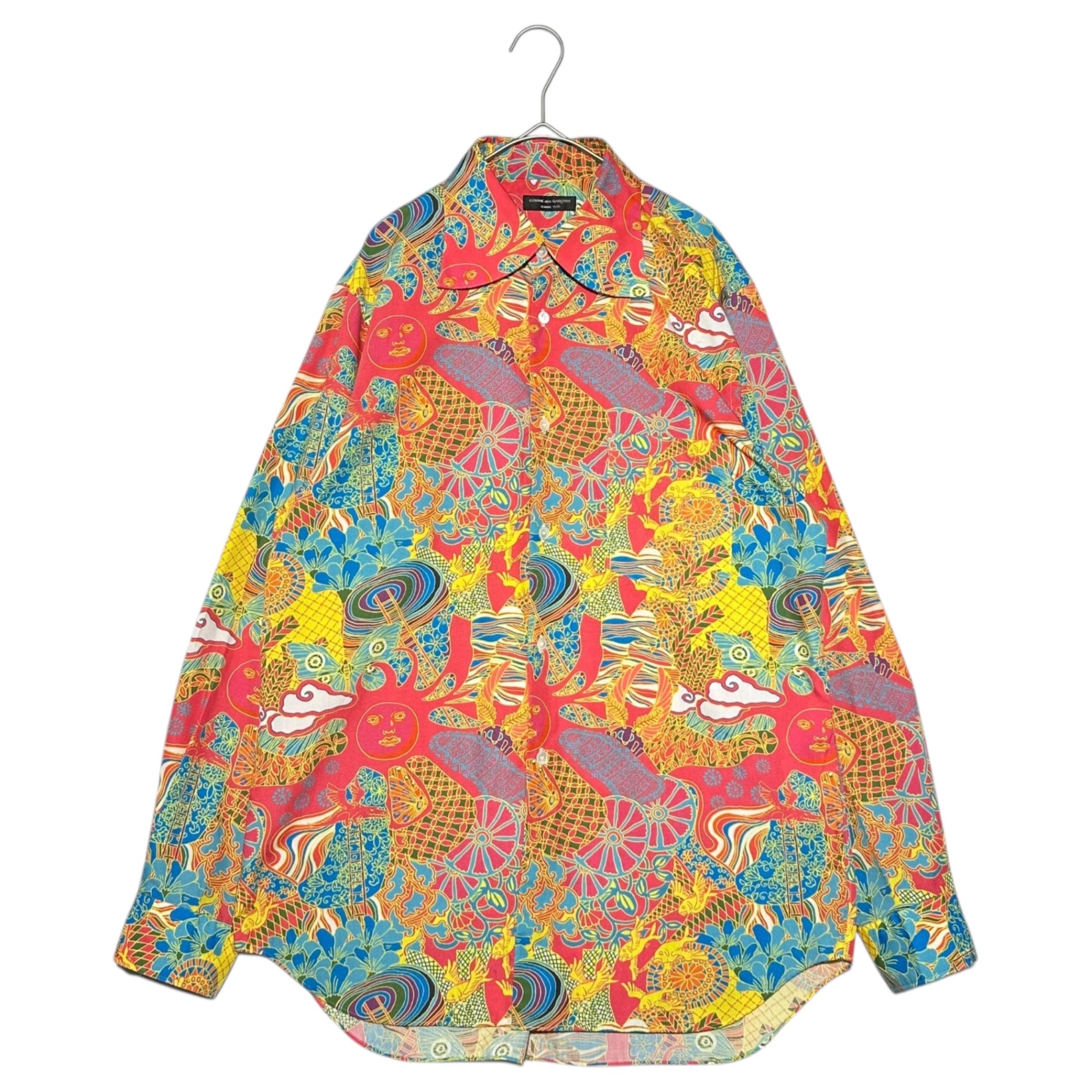 COMME des GARCONS HOMME PLUS(コムデギャルソンオムプリュス) 01AW Psychedelic Era All-Over Print L/S Shirt サイケ期 総柄 長袖 シャツ PC-B003 FREE(L程度) ピンク AD2001 アーカイブ