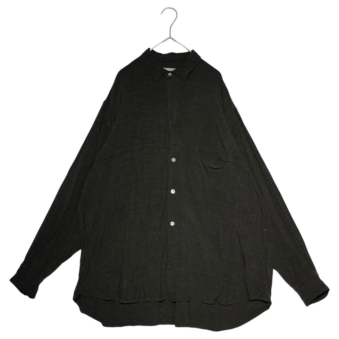 COMME des GARCONS HOMME(コムデギャルソンオム) 80's vintage oversized rayon shirt ヴィンテージ オーバーサイズ レーヨン シャツ 川久保玲 本人期 HB-080170 FREE ブラック