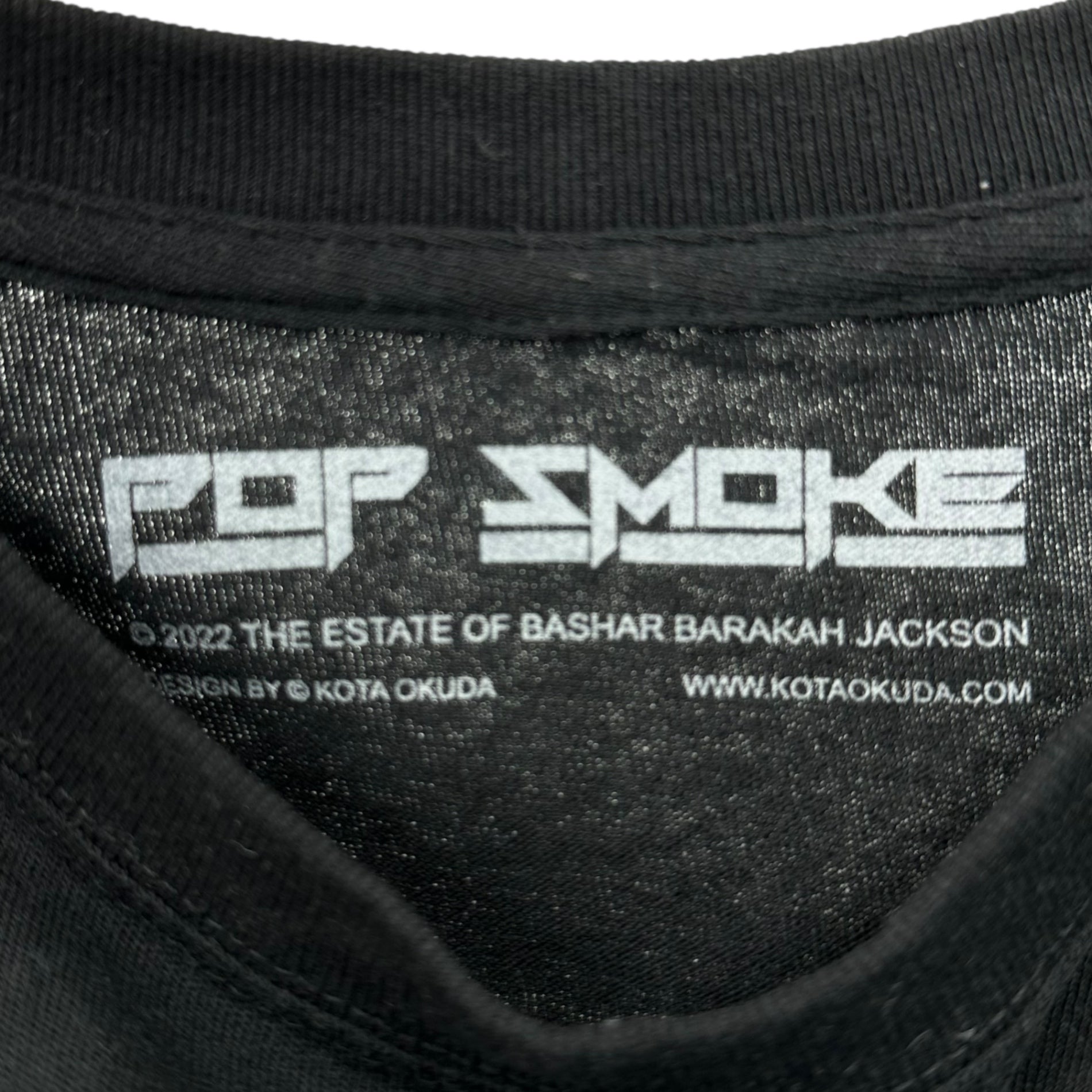POP SMOKE(ポップ スモーク) Print T-Shirt プリント Tシャツ ブラック